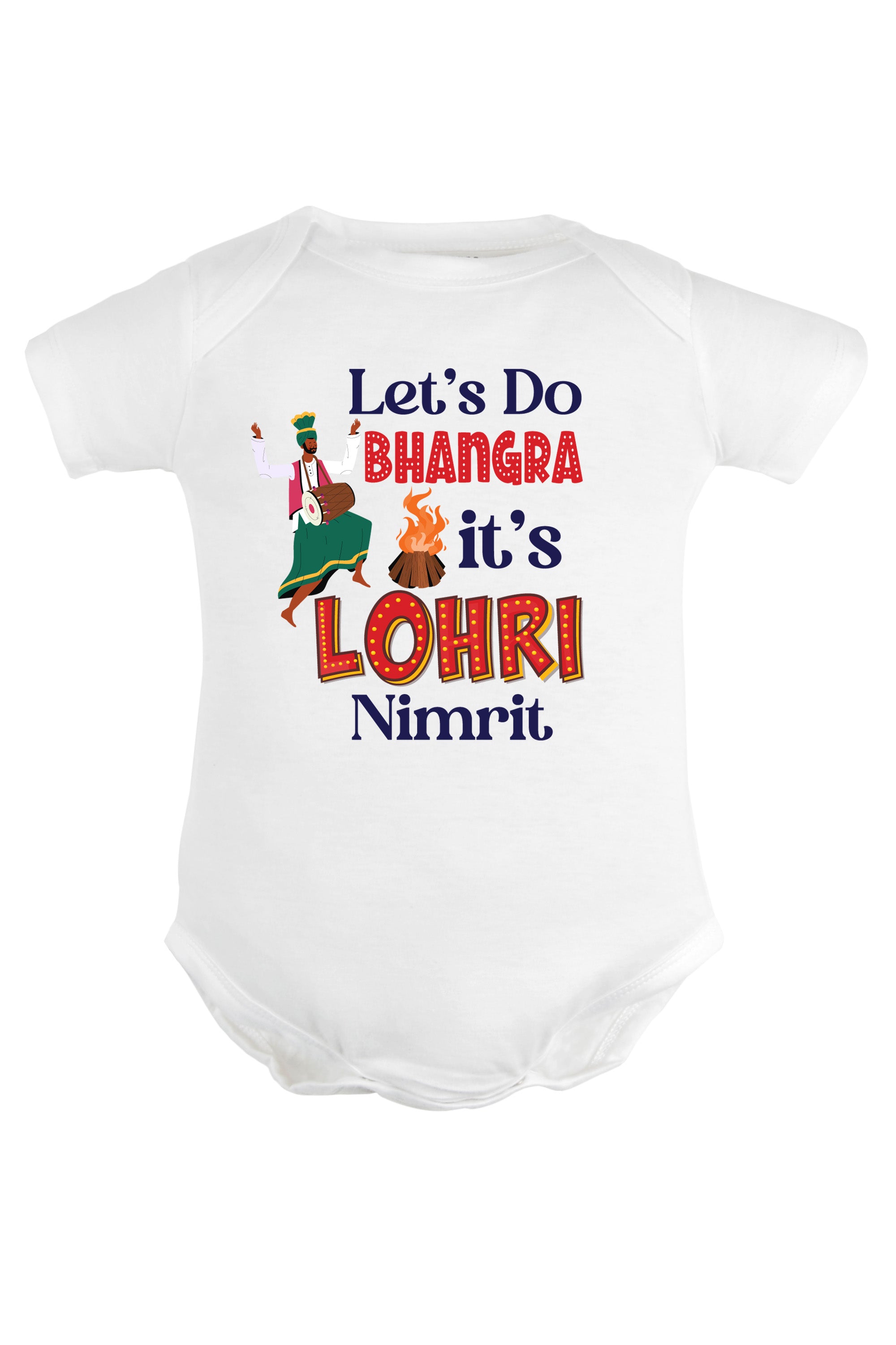 Let's Do Bhangra It's Lohri Baby Romper | Onesies w/ Custom Name