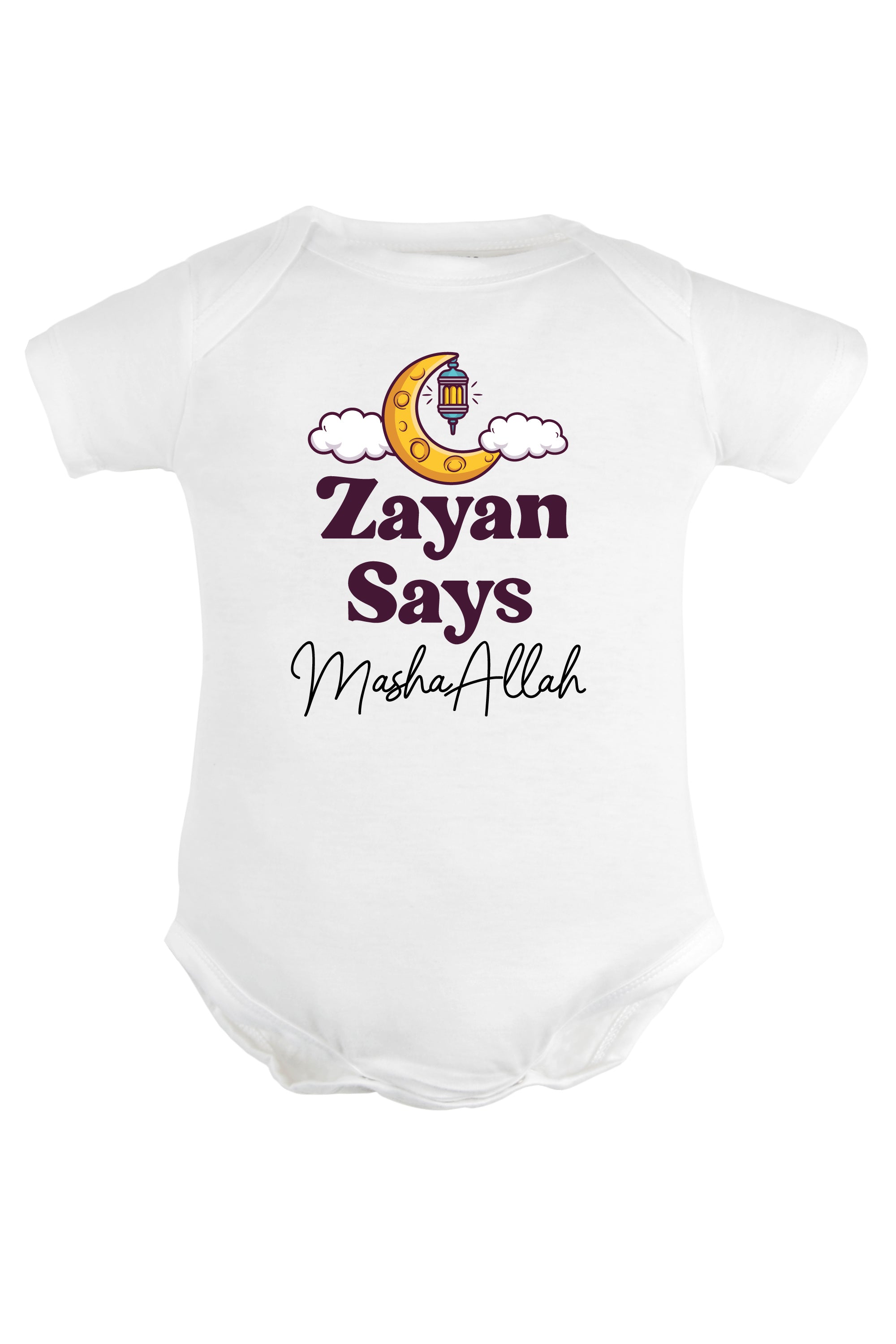 Say MashaAllah Baby Romper | Onesies w/ Custom Name