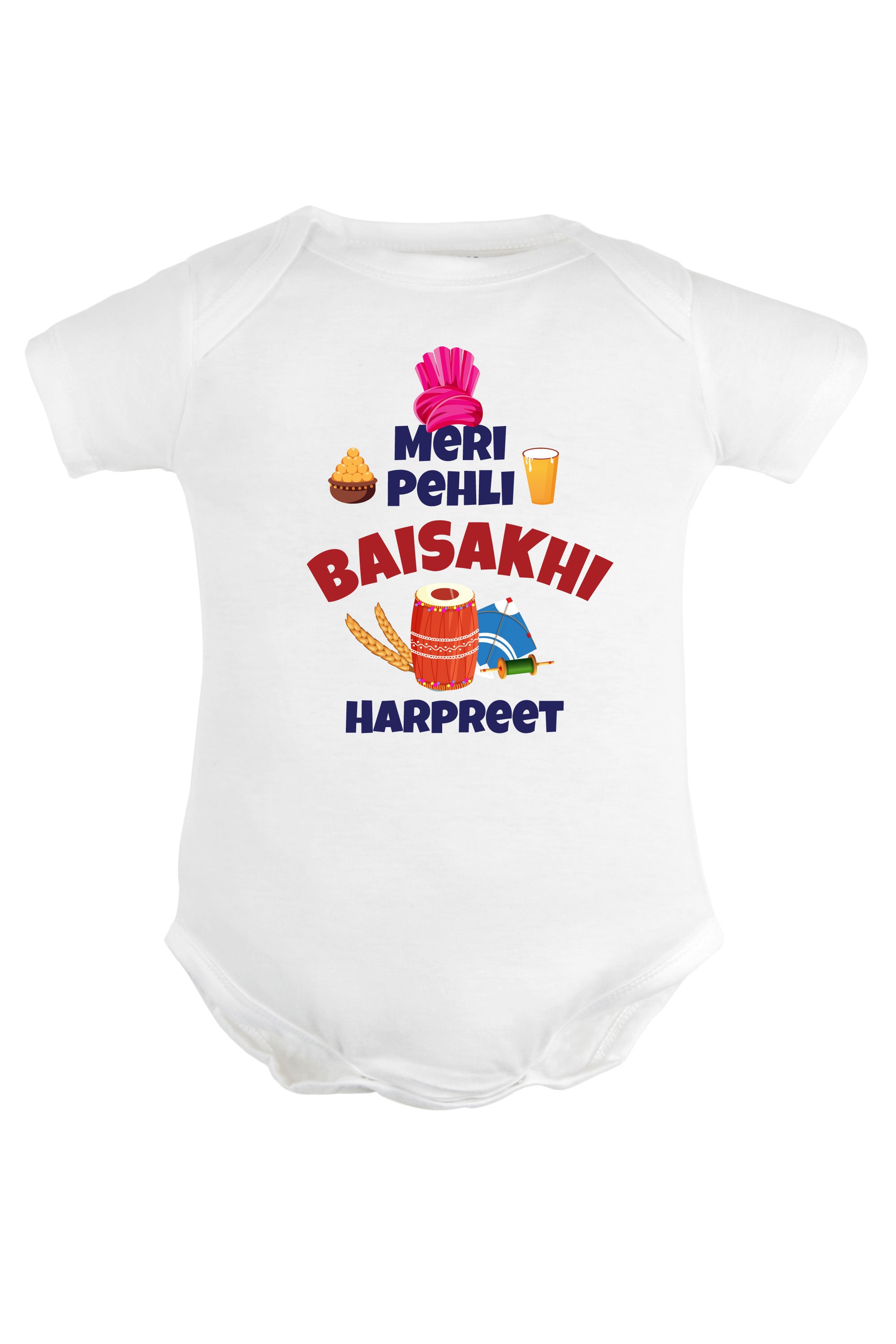 Meri Pehli Baisakhi Baby Romper | Onesies w/ Custom Name