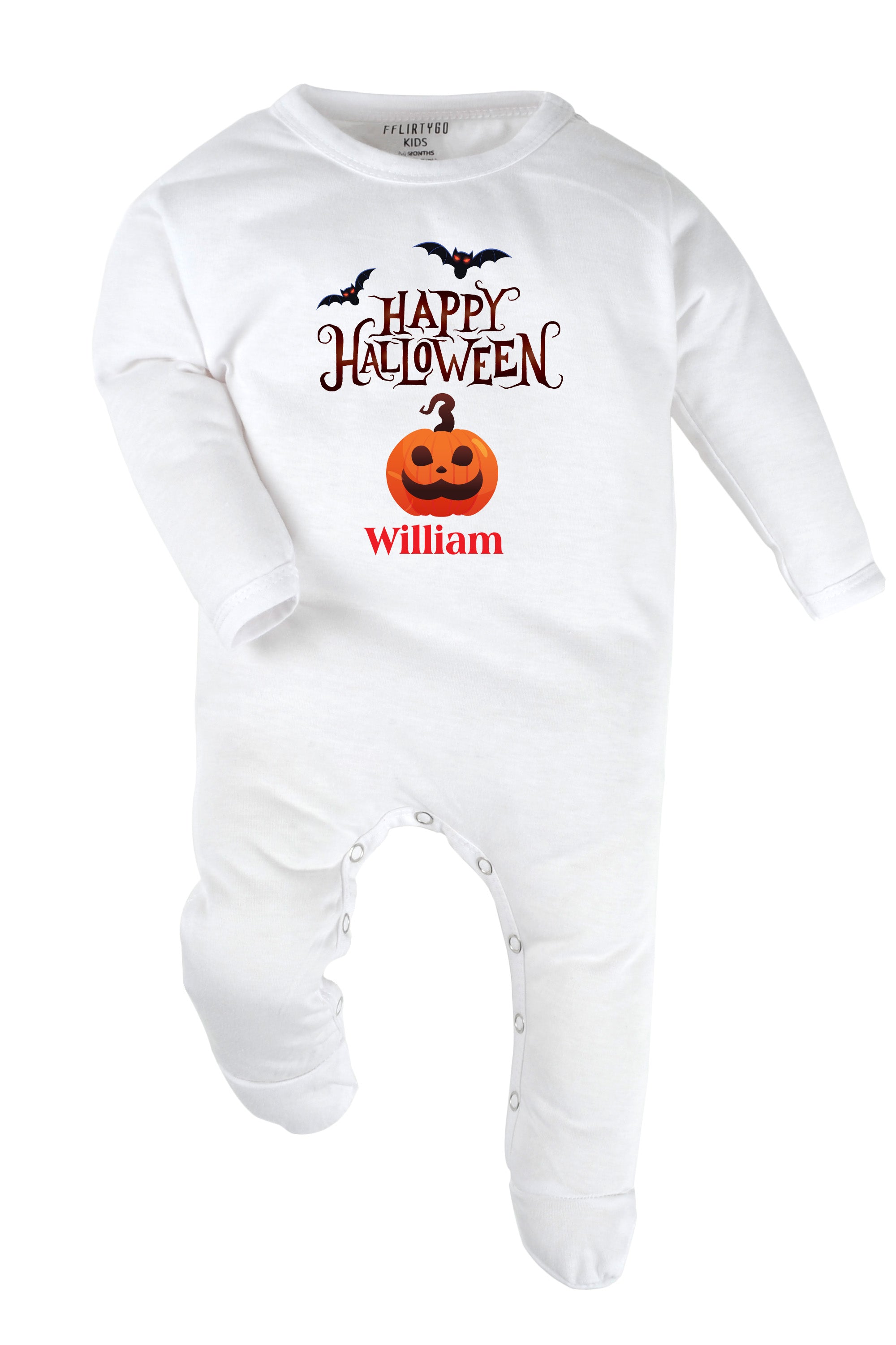 Happy Halloween Baby Romper | Onesies w/ Custom Name