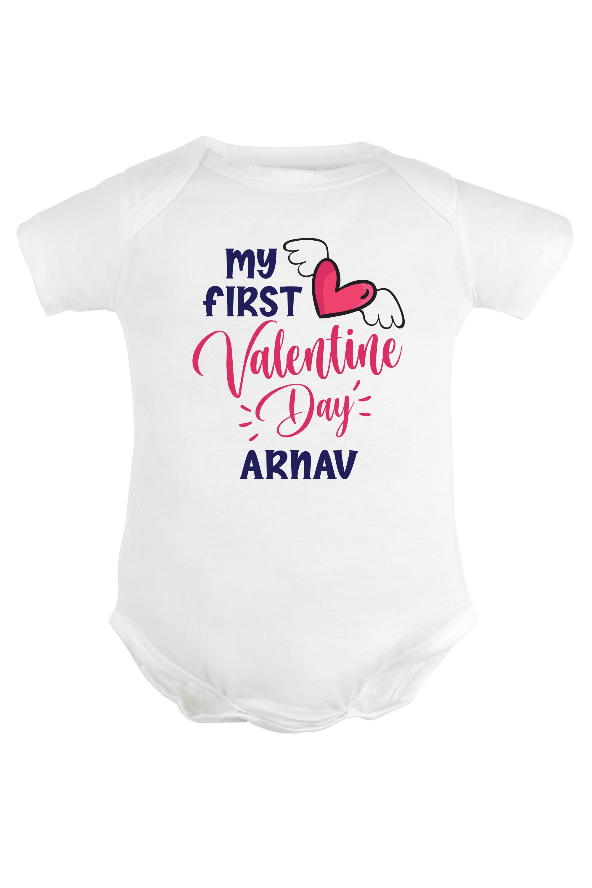 My First Valentine Day Baby Romper | Onesies w/ Custom Name