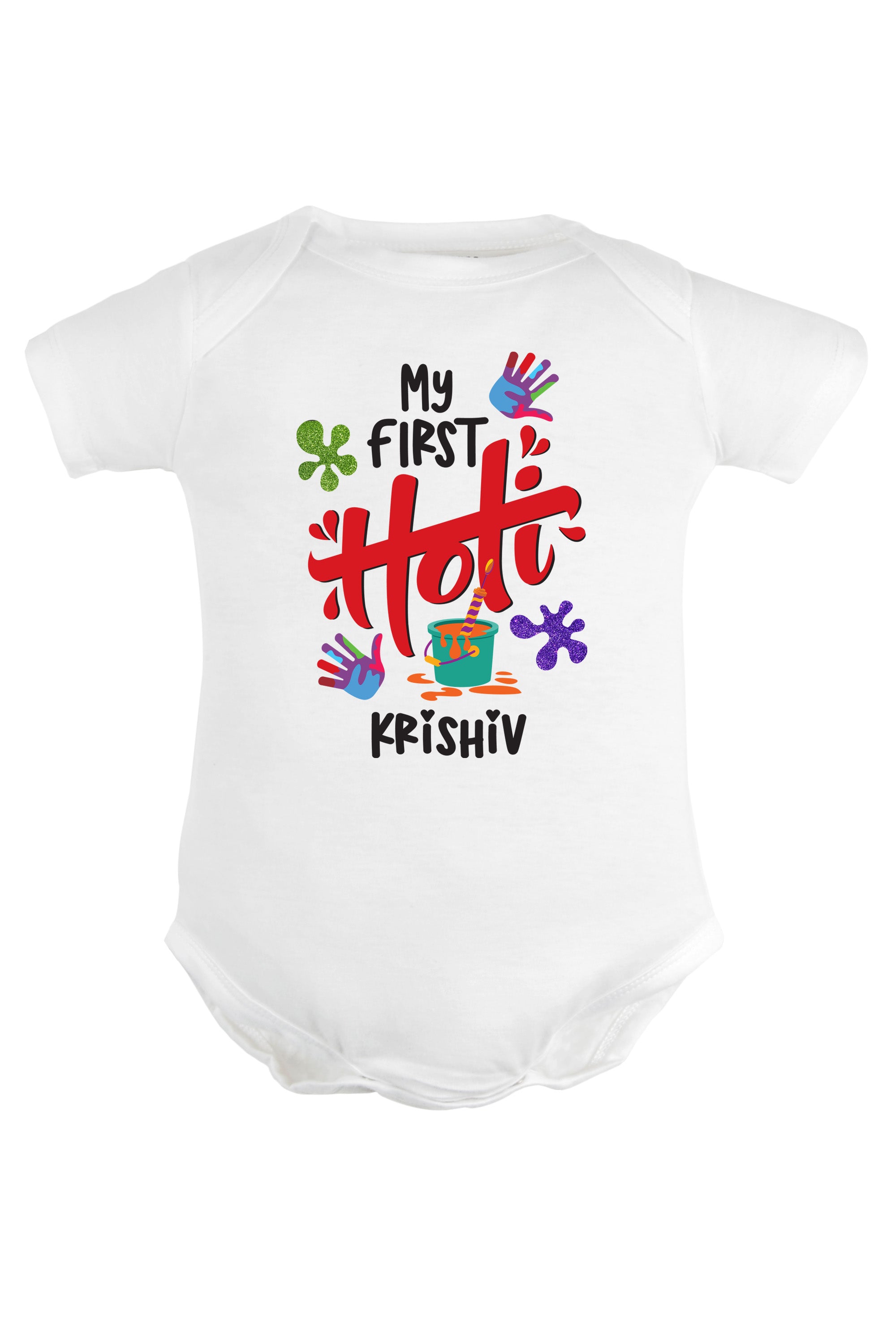 My First Holi Baby Romper | Onesies w/ Custom Name