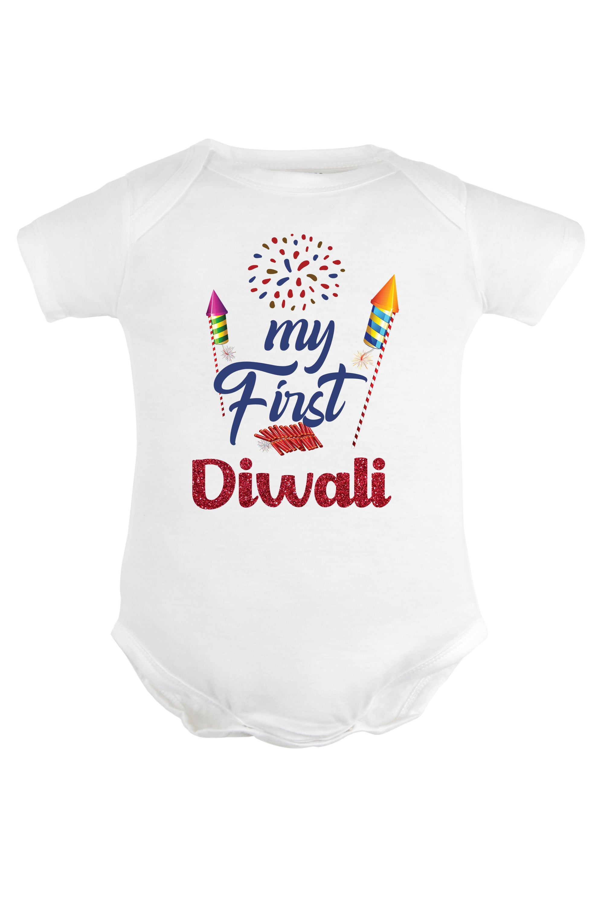 My First Diwali With Glitter Baby Romper | Onesies