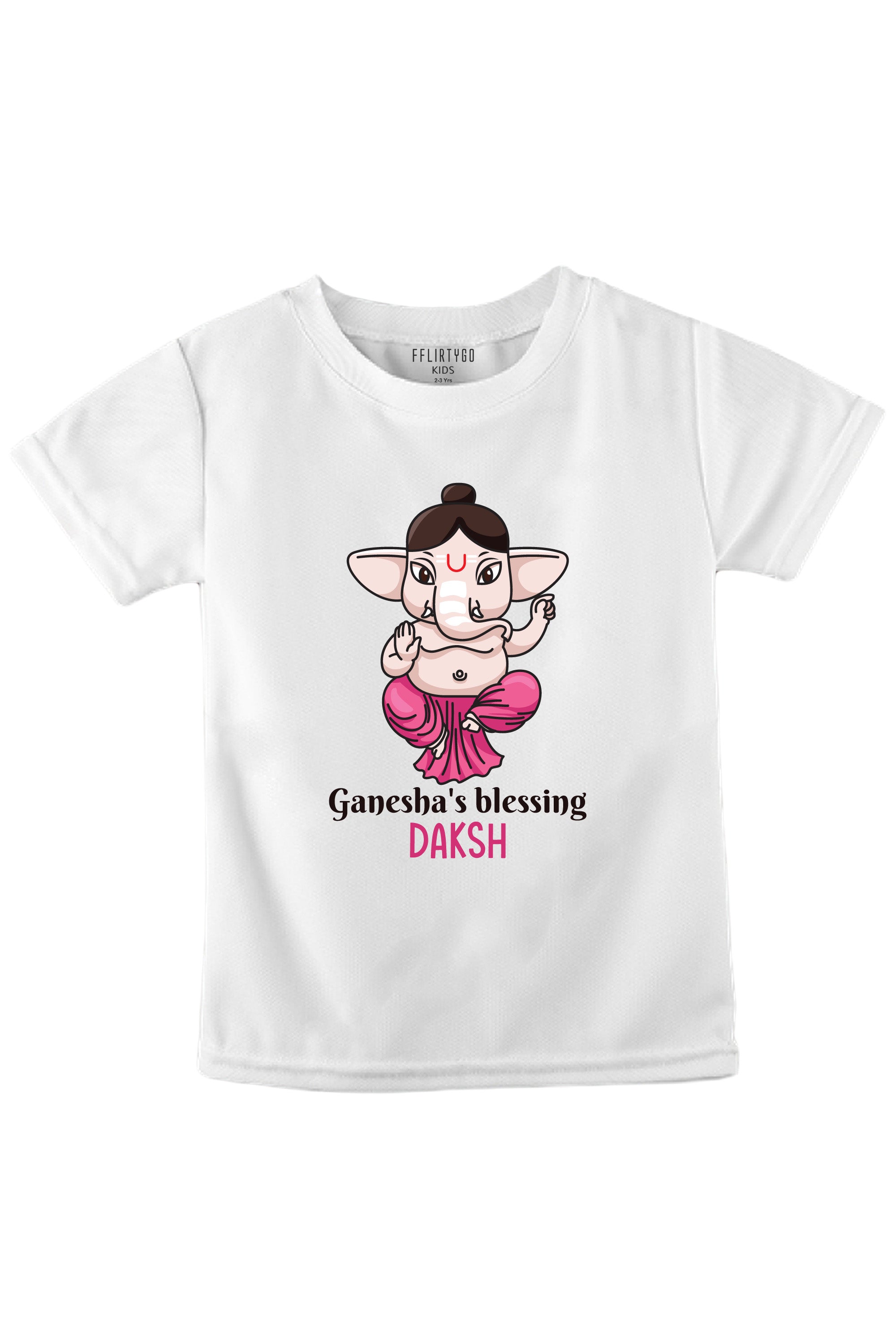 Ganesha's Blessing Kids T Shirt w/ Custom Name