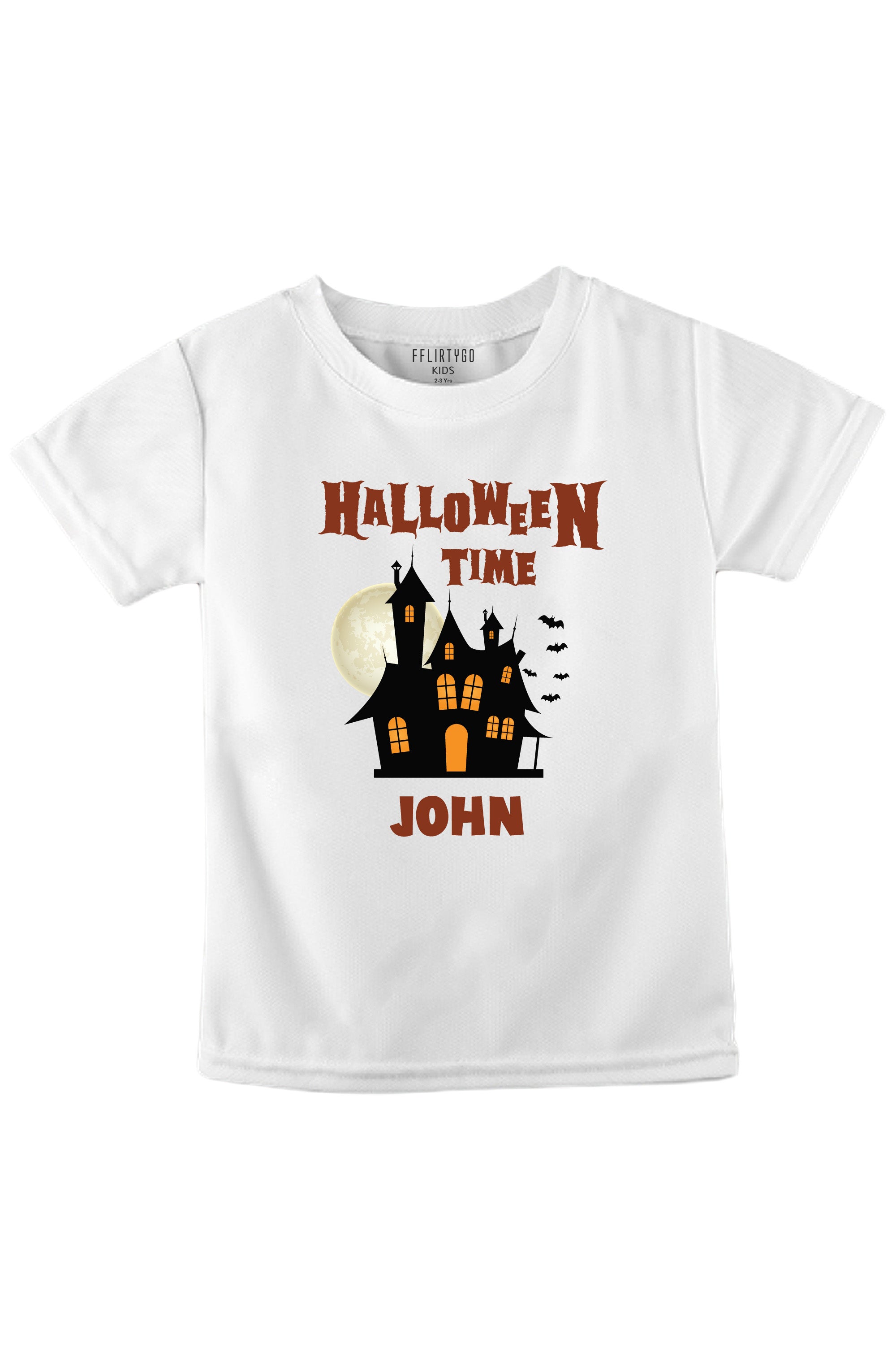 Halloween Time Kids T Shirt w/ Custom Name