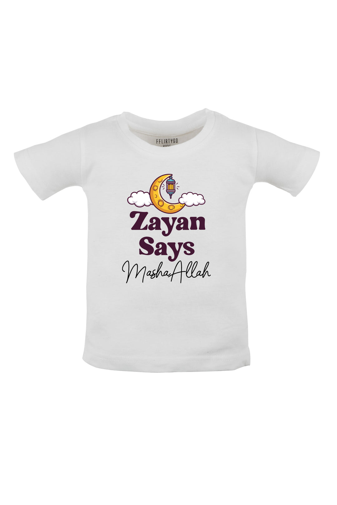 Says MashaAllah Kids T Shirt w/Custom Name