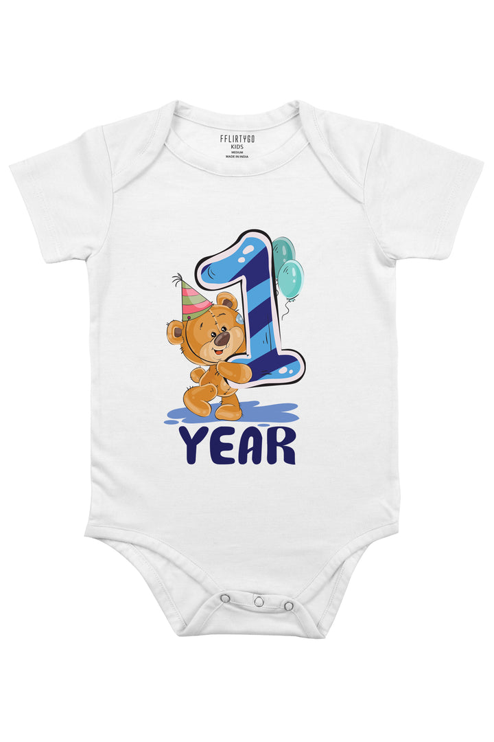 Happy One Year Milestone Baby Romper | Onesies w/ Custom Name