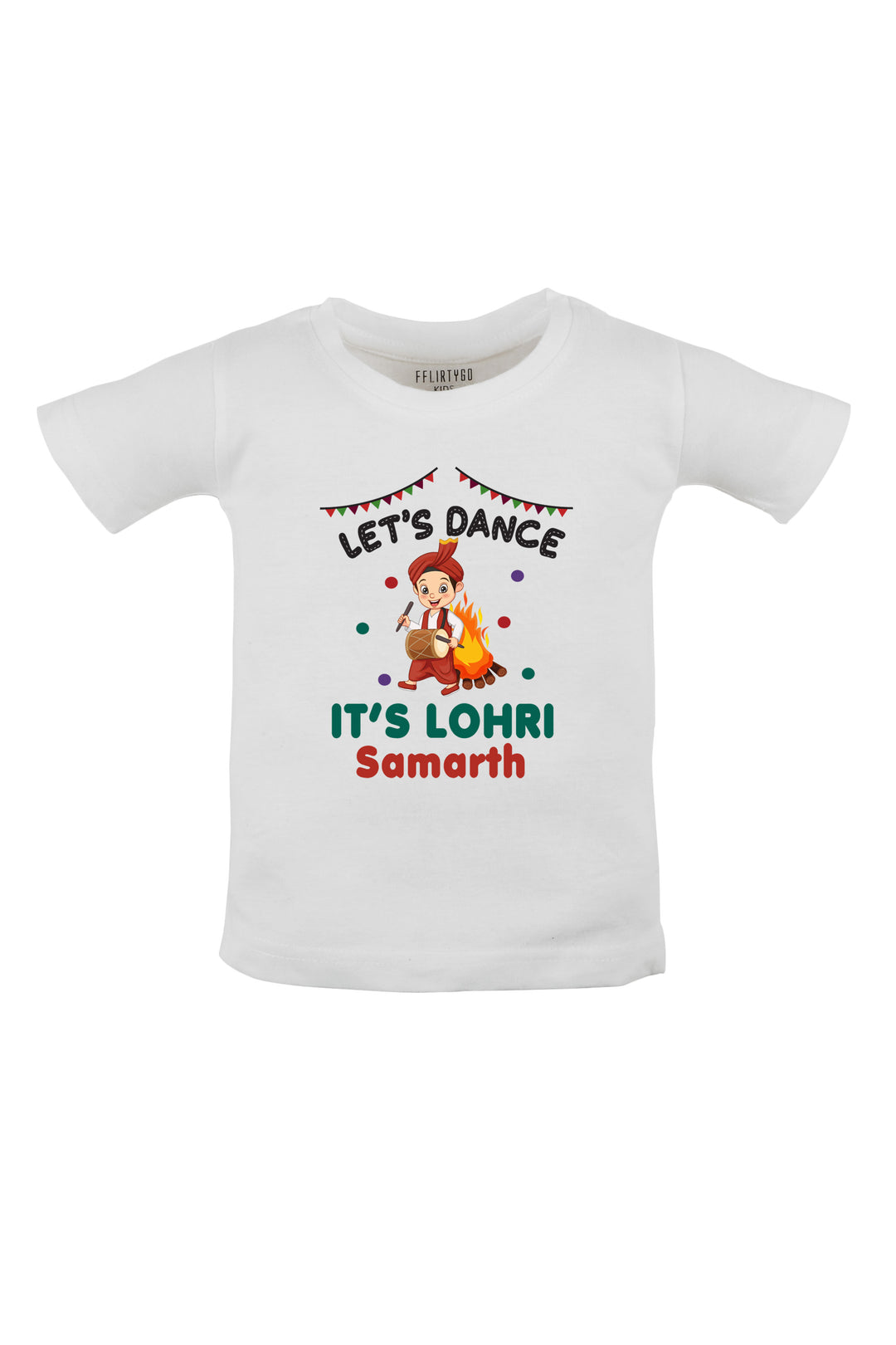 Let's Dance It's Lohri Kids T Shirt w/ Custom Name