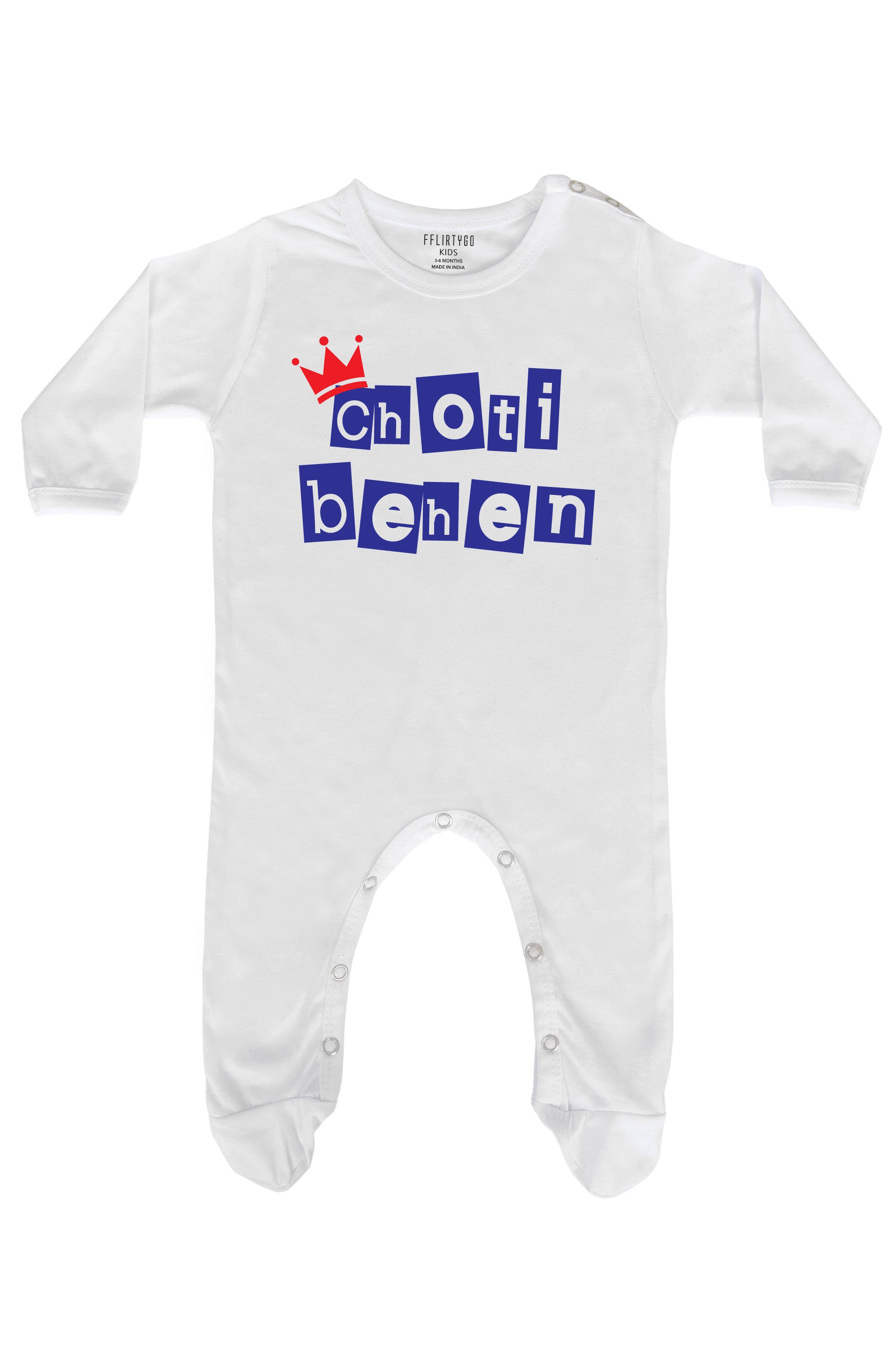 Choti Behen in Box Design Baby Romper | Onesies