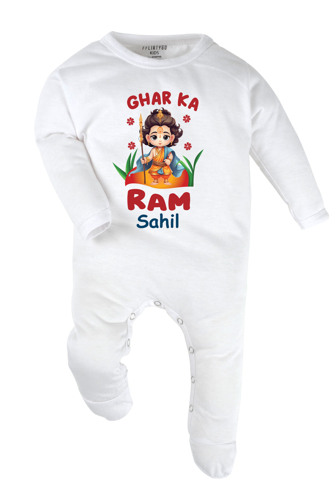 Ghar Ka Ram Baby Romper | Onesies w/ Custom Name