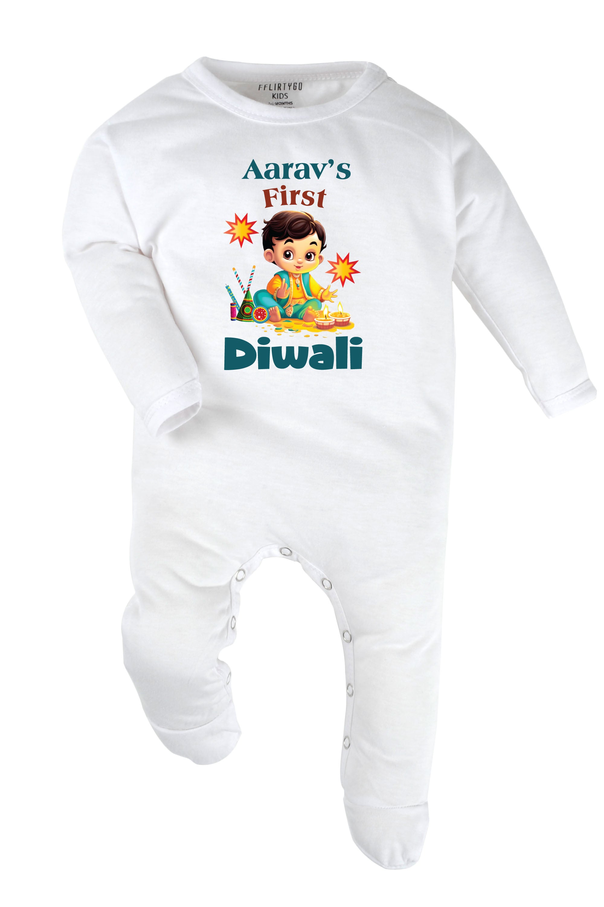 My First Diwali Baby Romper | Onesies w/ Custom Name