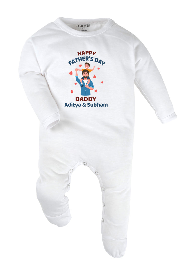 Happy Father's Day Daddy Baby Romper | Onesies w/ Custom Name