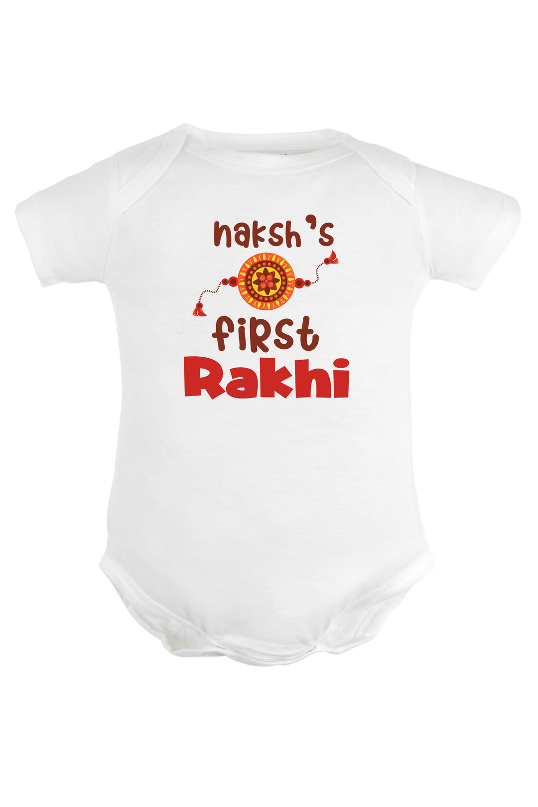 My First Rakhi Baby Romper | Onesies w/ Custom Name