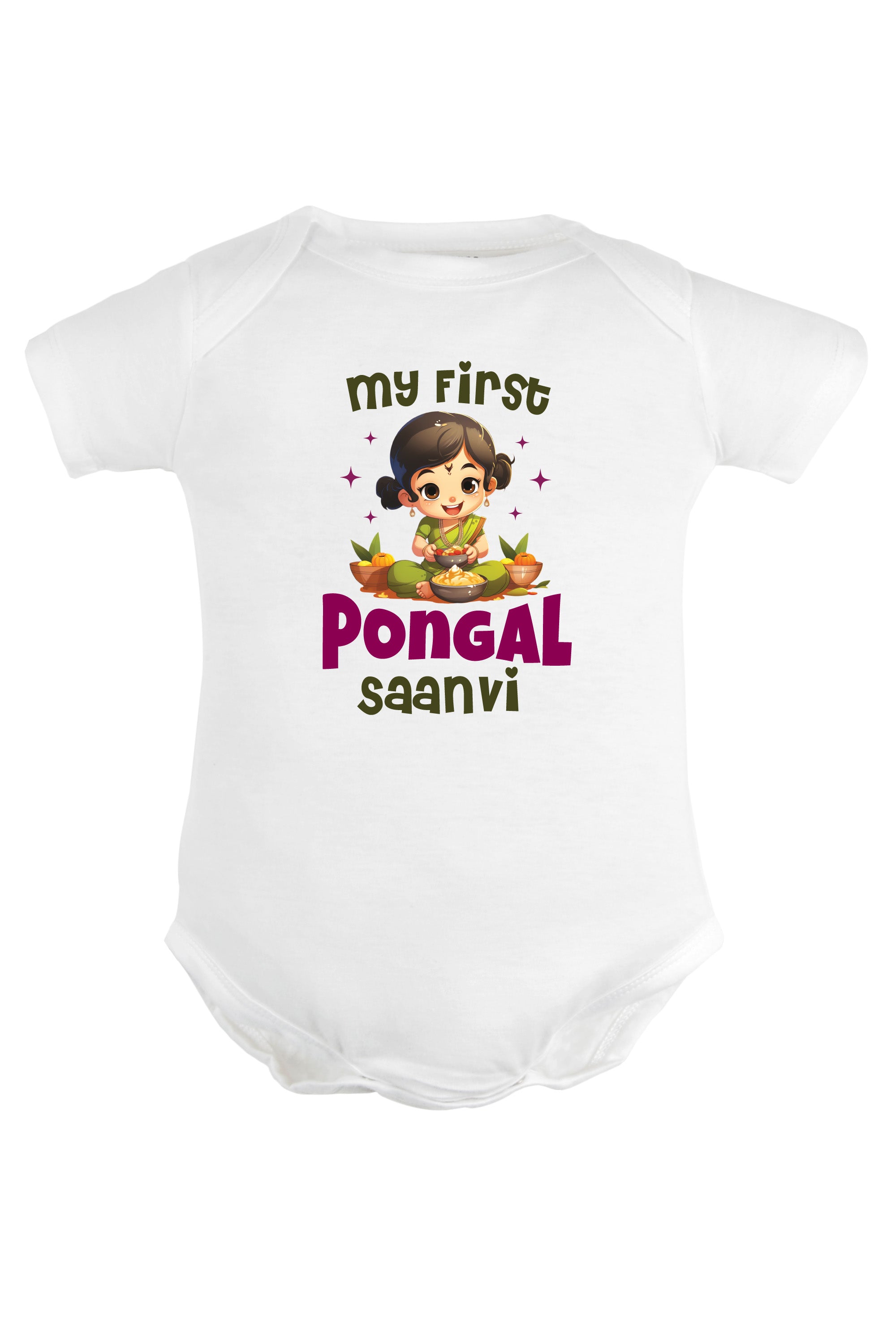 My First pongal (Girl) Baby Romper | Onesies w/ Custom Name