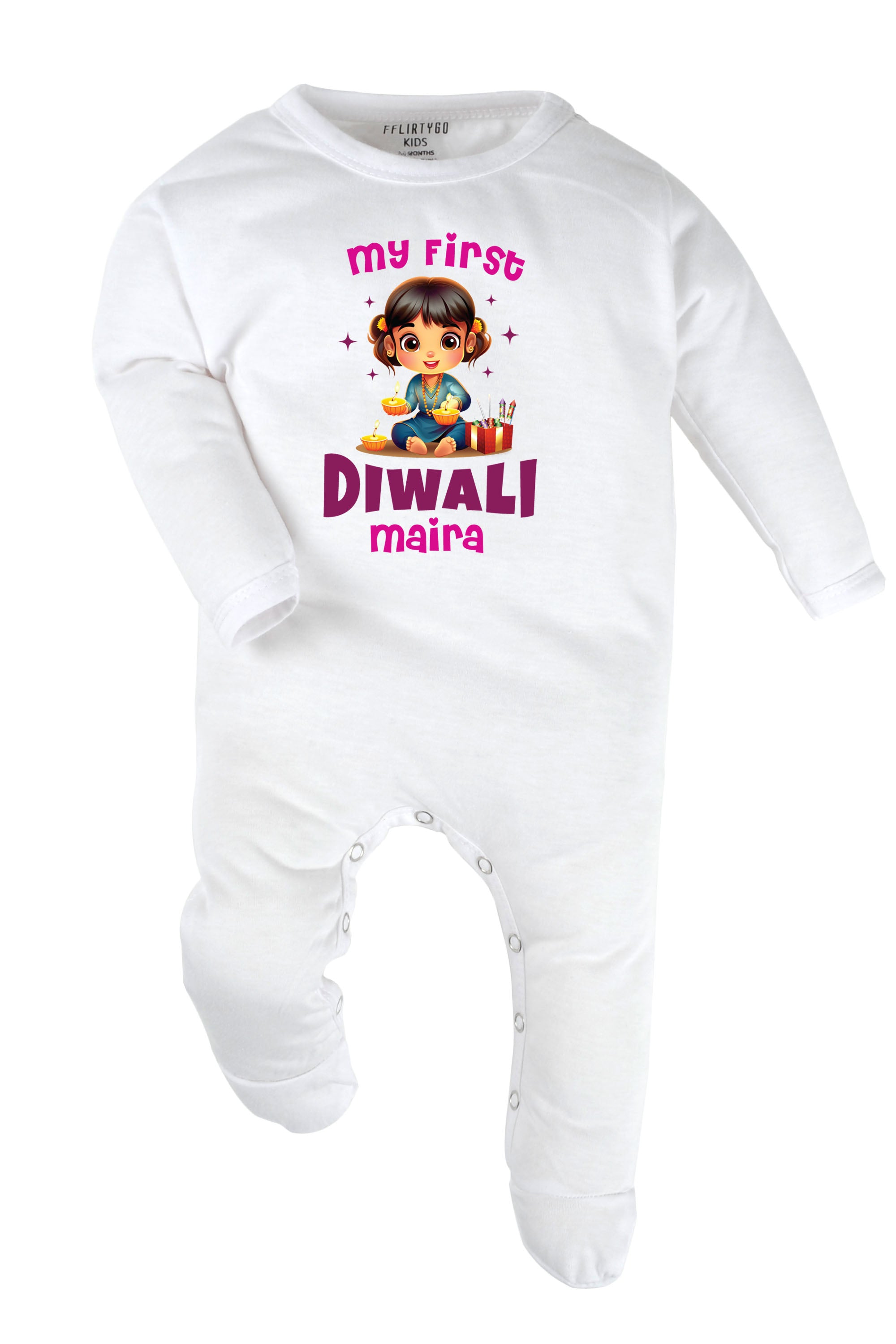 My First Diwali Baby Romper | Onesies w/ Custom Name