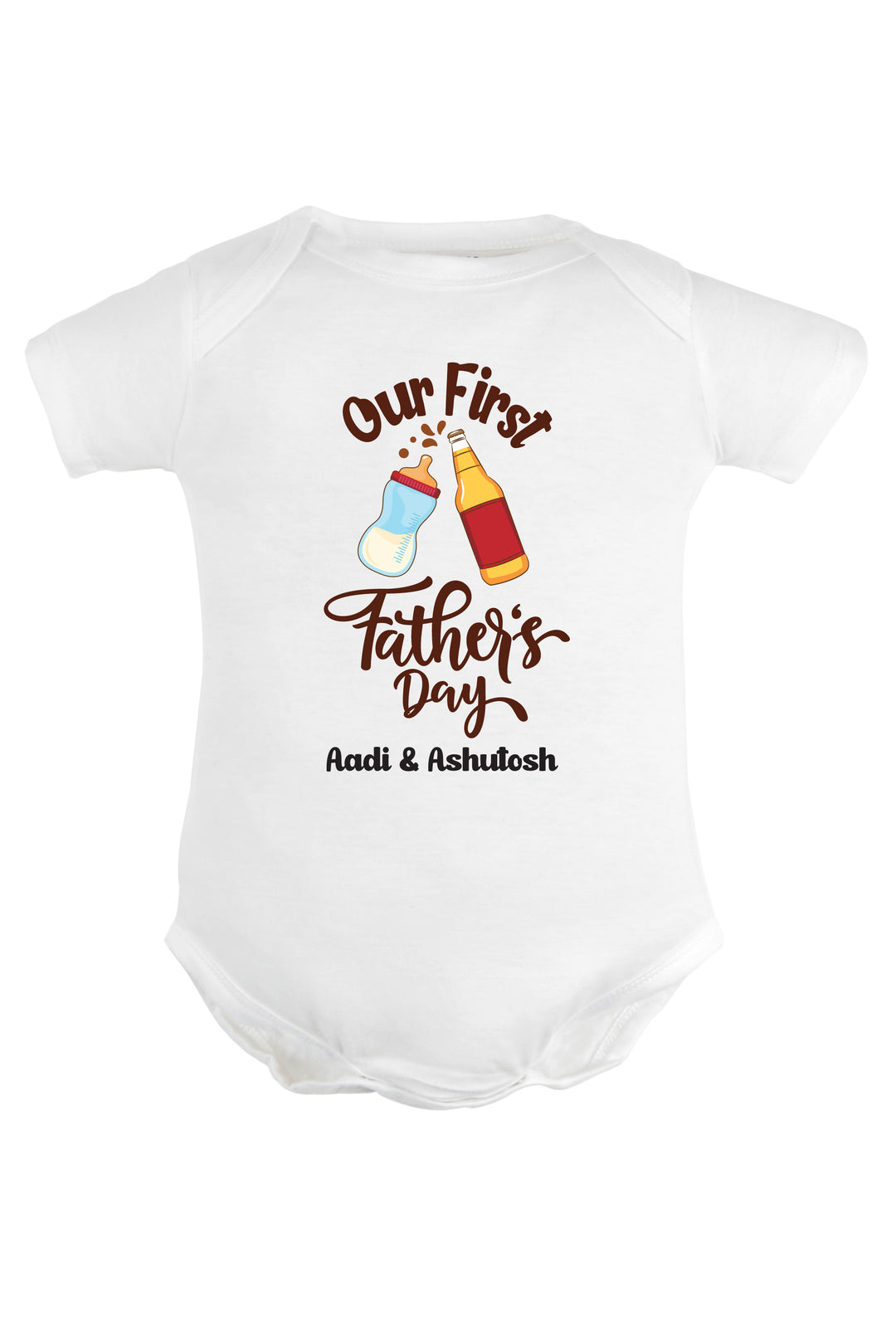 Our First Father's Day Baby Romper | Onesies w/ Custom Name