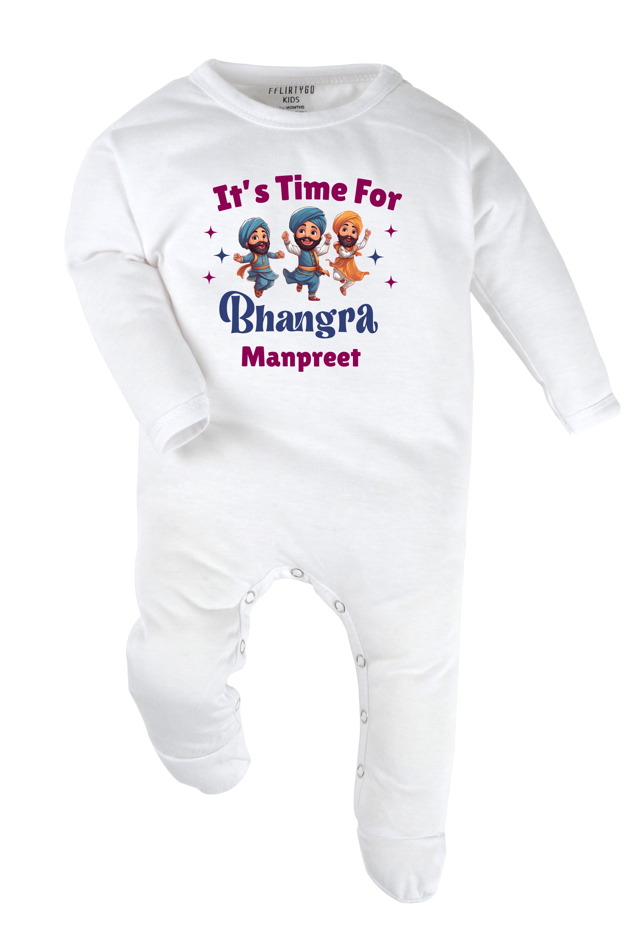 It's Time For Bhangra Baby Romper | Onesies w/ Custom Name