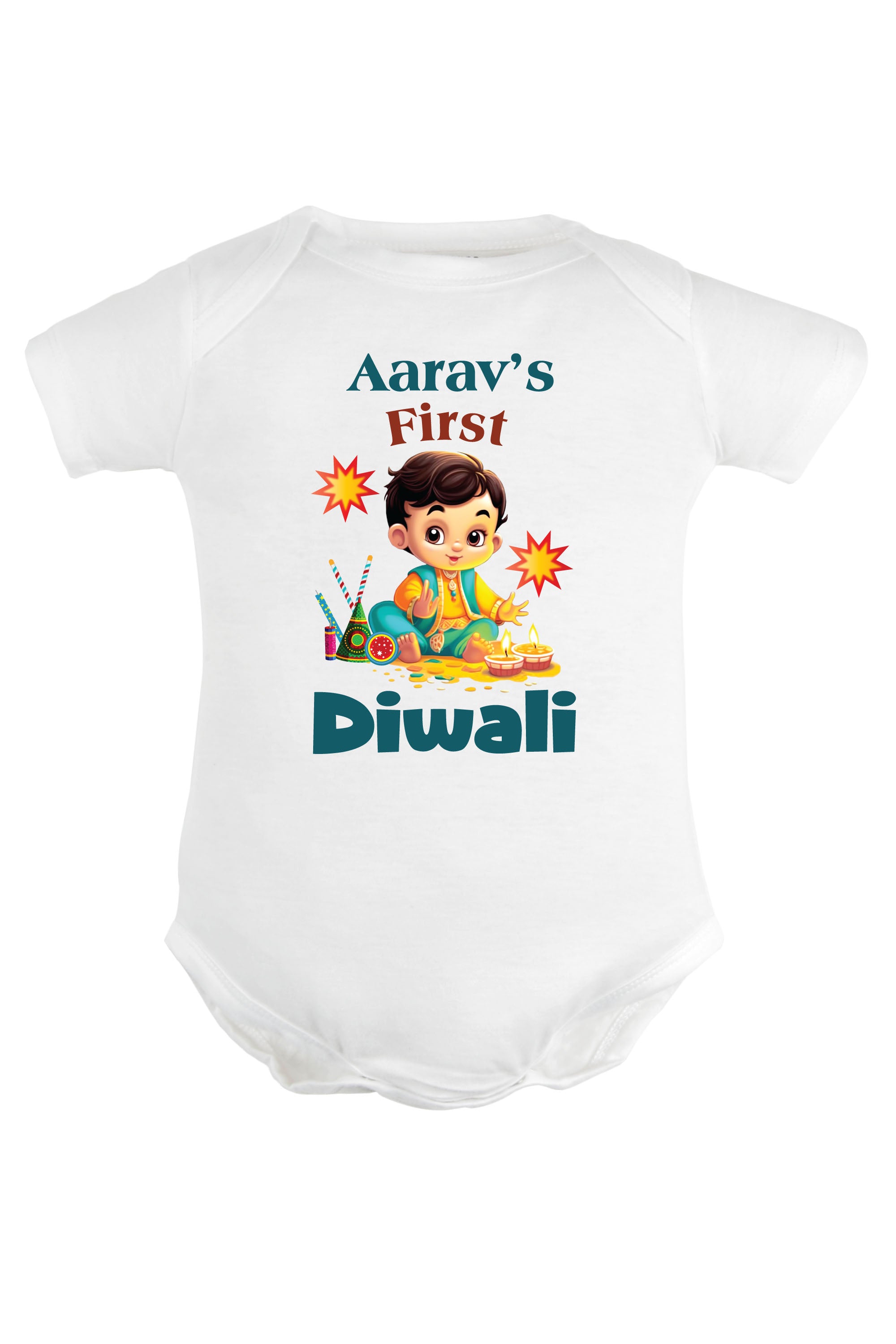 My First Diwali Baby Romper | Onesies w/ Custom Name