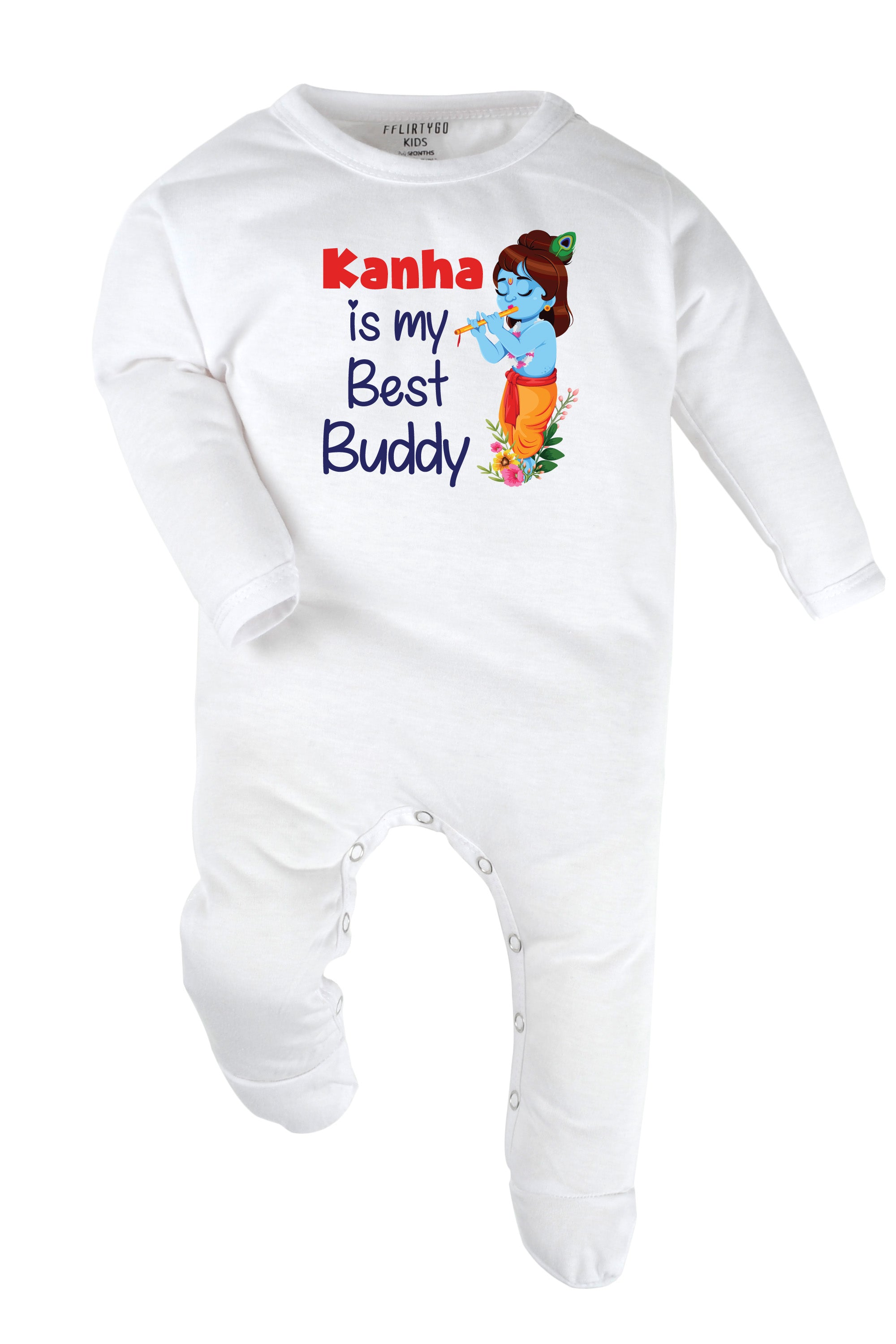 Kanha Is My Best Buddy Baby Romper | Onesies