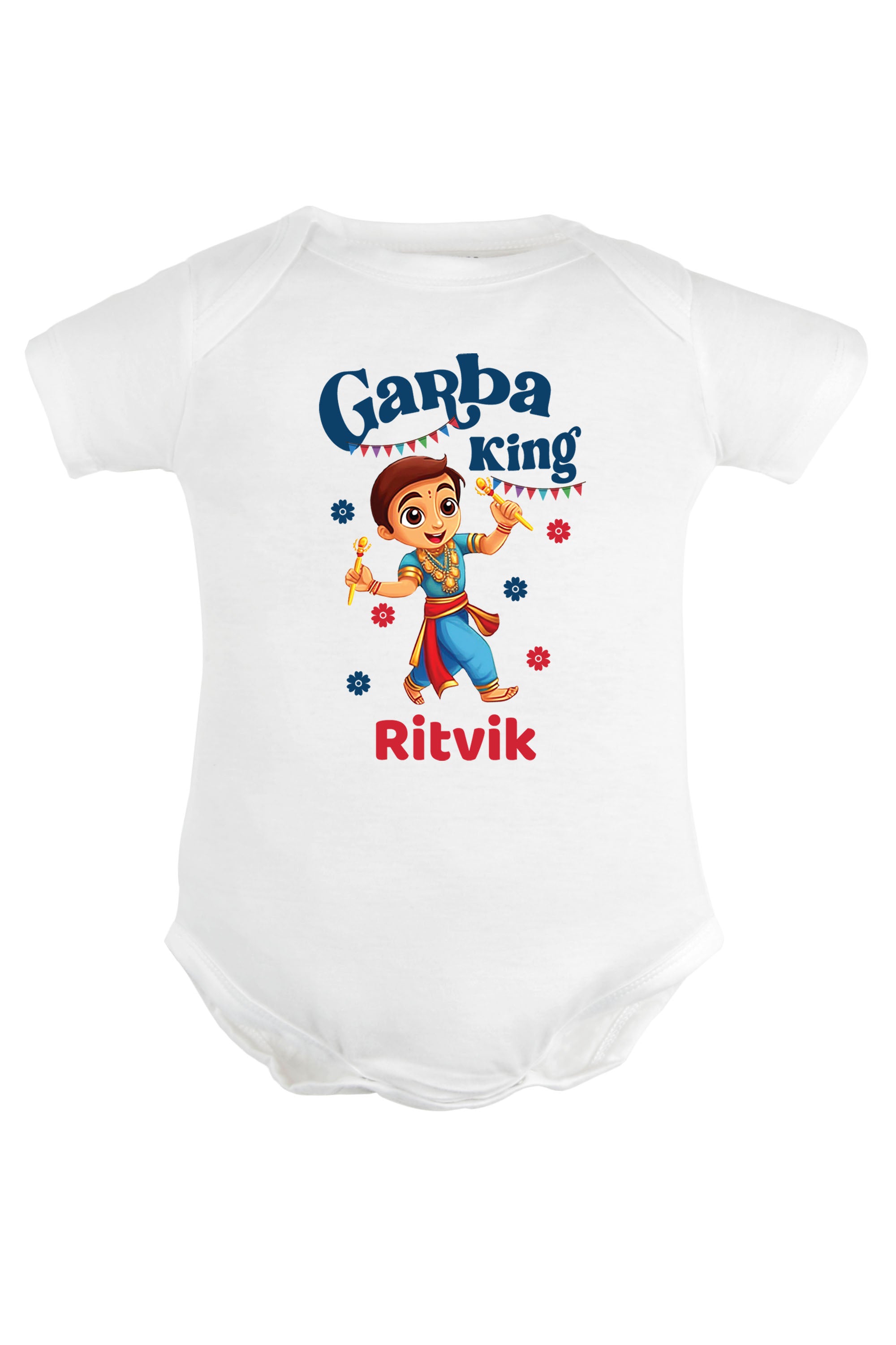 Garba King Baby Romper | Onesies w/ Custom Name