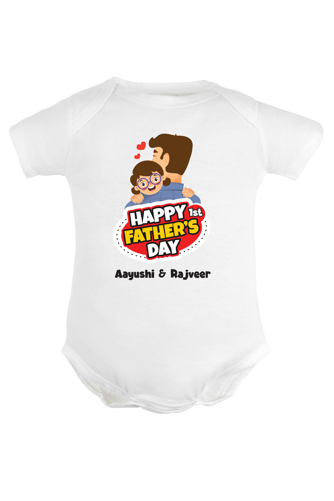 Happy 1st Father's Day Baby Romper | Onesies w/ Custom Name