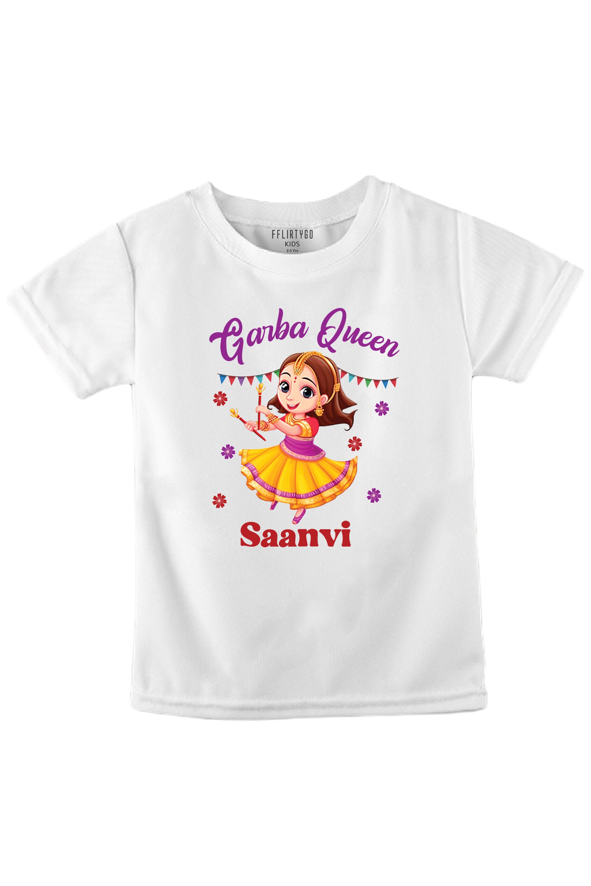 Garba Queen Kids T Shirt w/ Custom Name