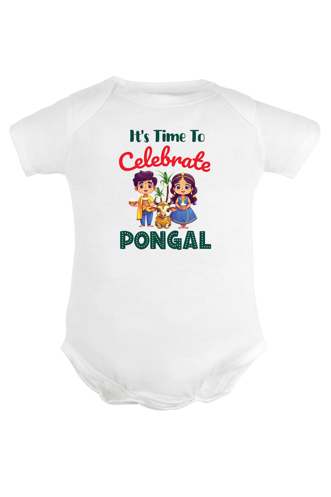 It's Time to Celebrate Pongal Baby Romper | Onesies w/ Custom Name