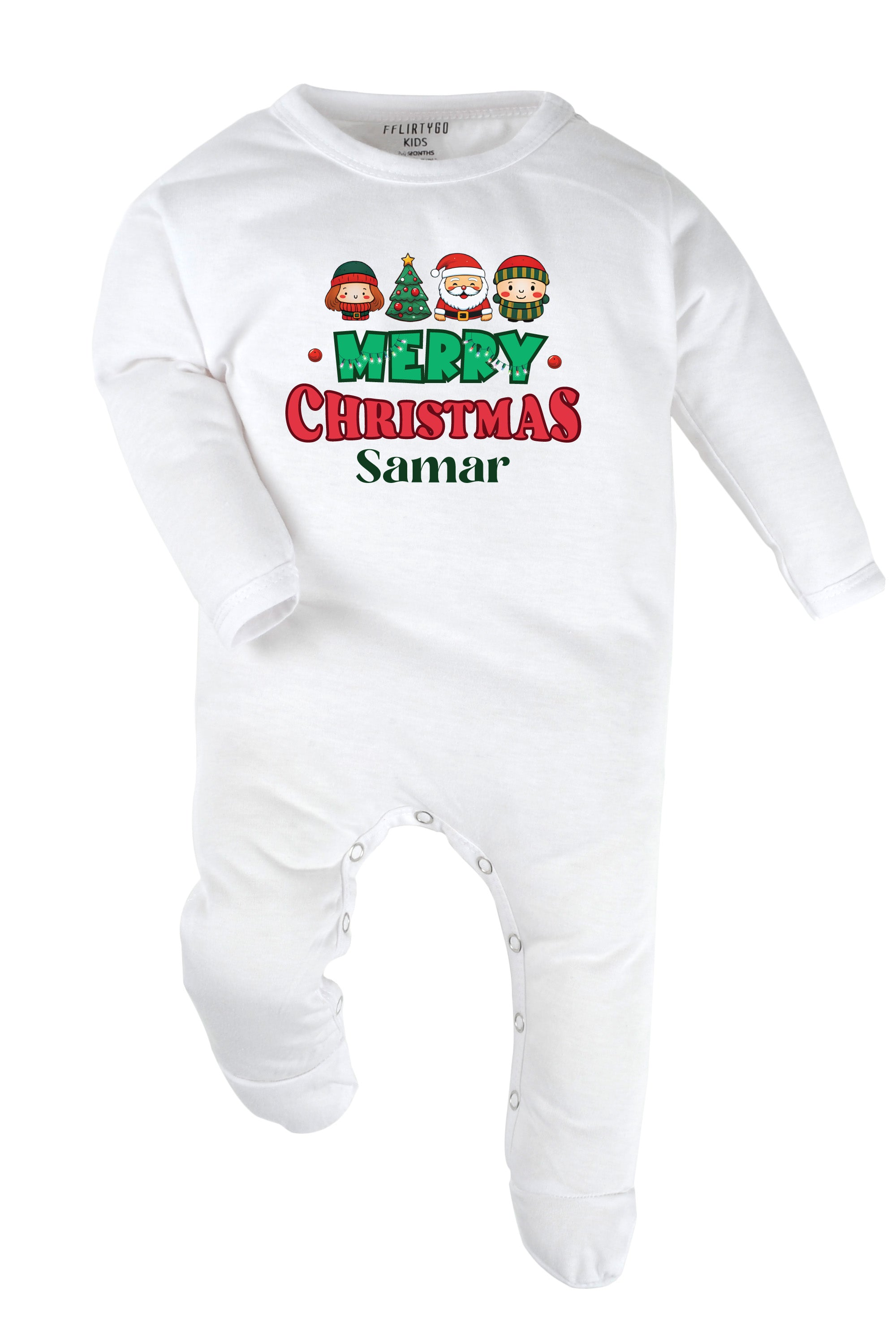 Merry Christmas Baby Romper | Onesies w/ Custom Name