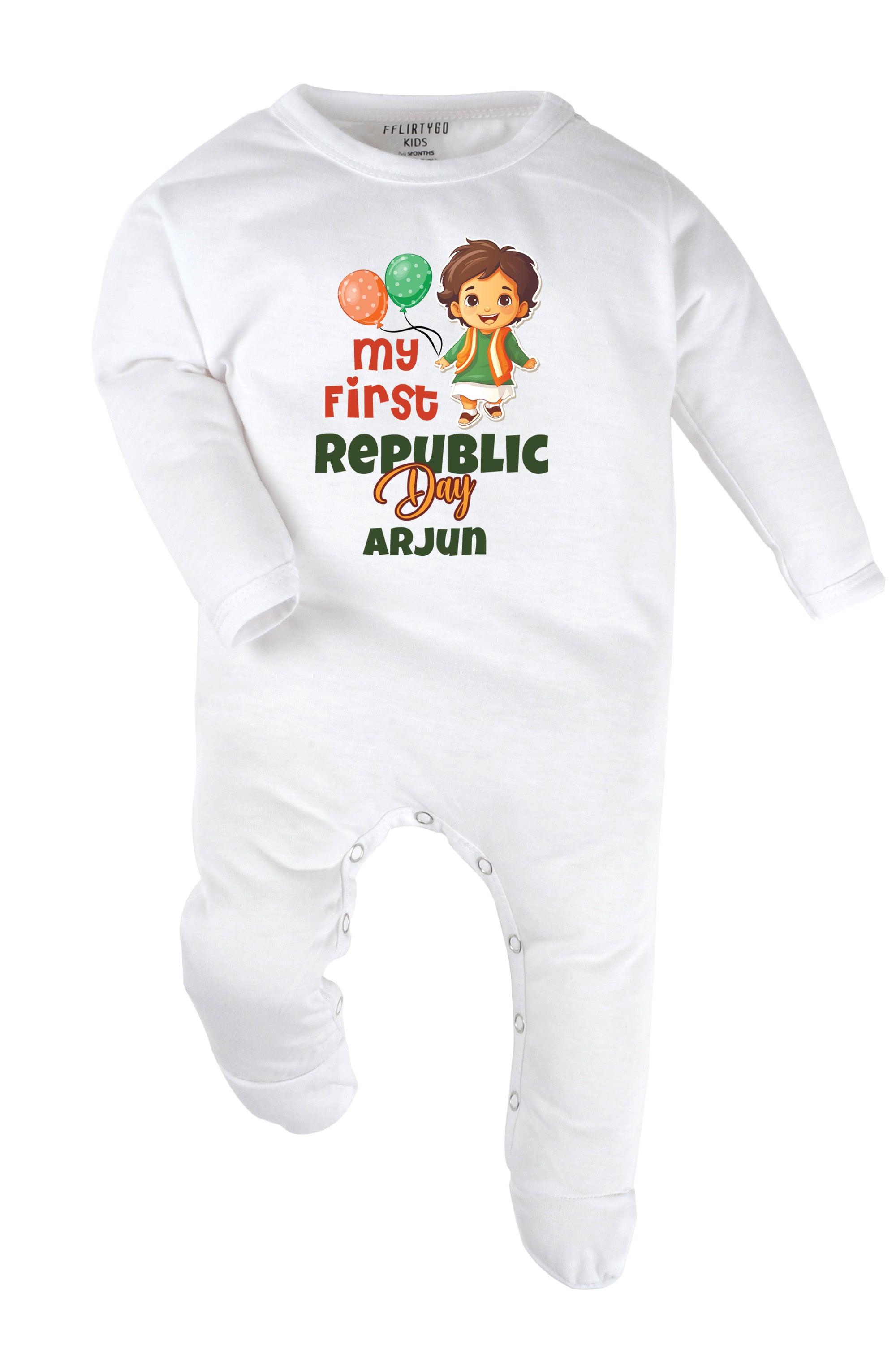 My First Republic Day Baby Romper | Onesies w/ Custom Name