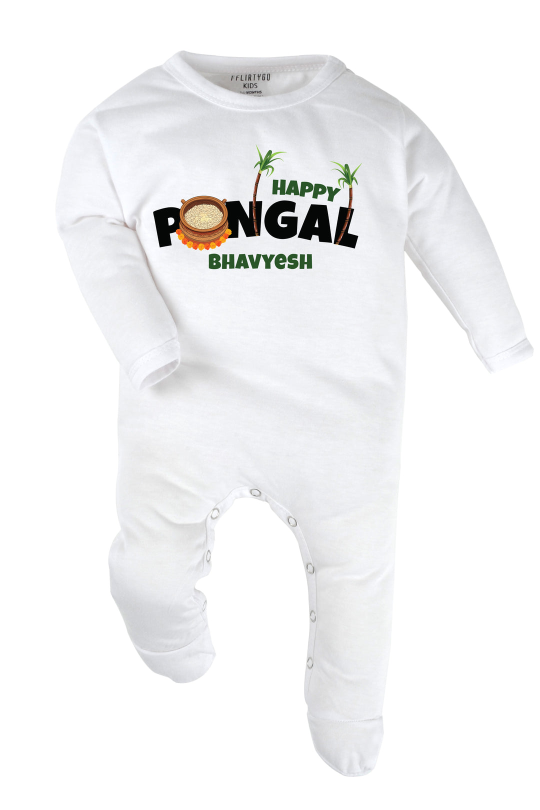 Happy Pongal Baby Romper | Onesies w/ Custom Name