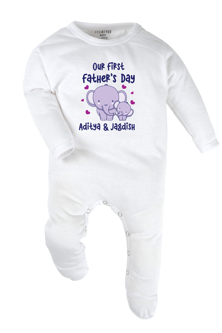 Our First Father's Day Baby Romper | Onesies w/ Custom Name