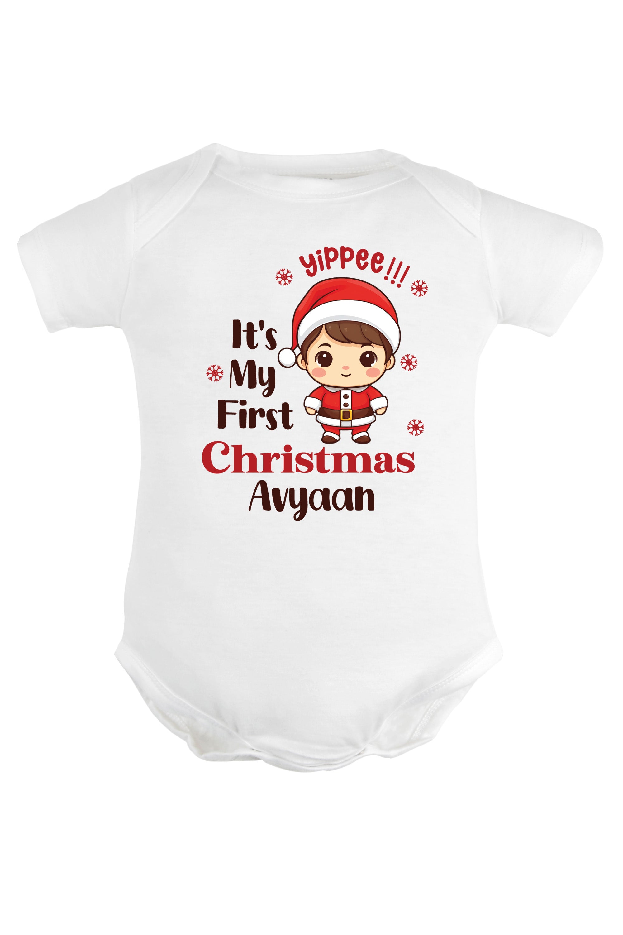 Yippee It's My First Christmas Baby Romper | Onesies w/ Custom Name