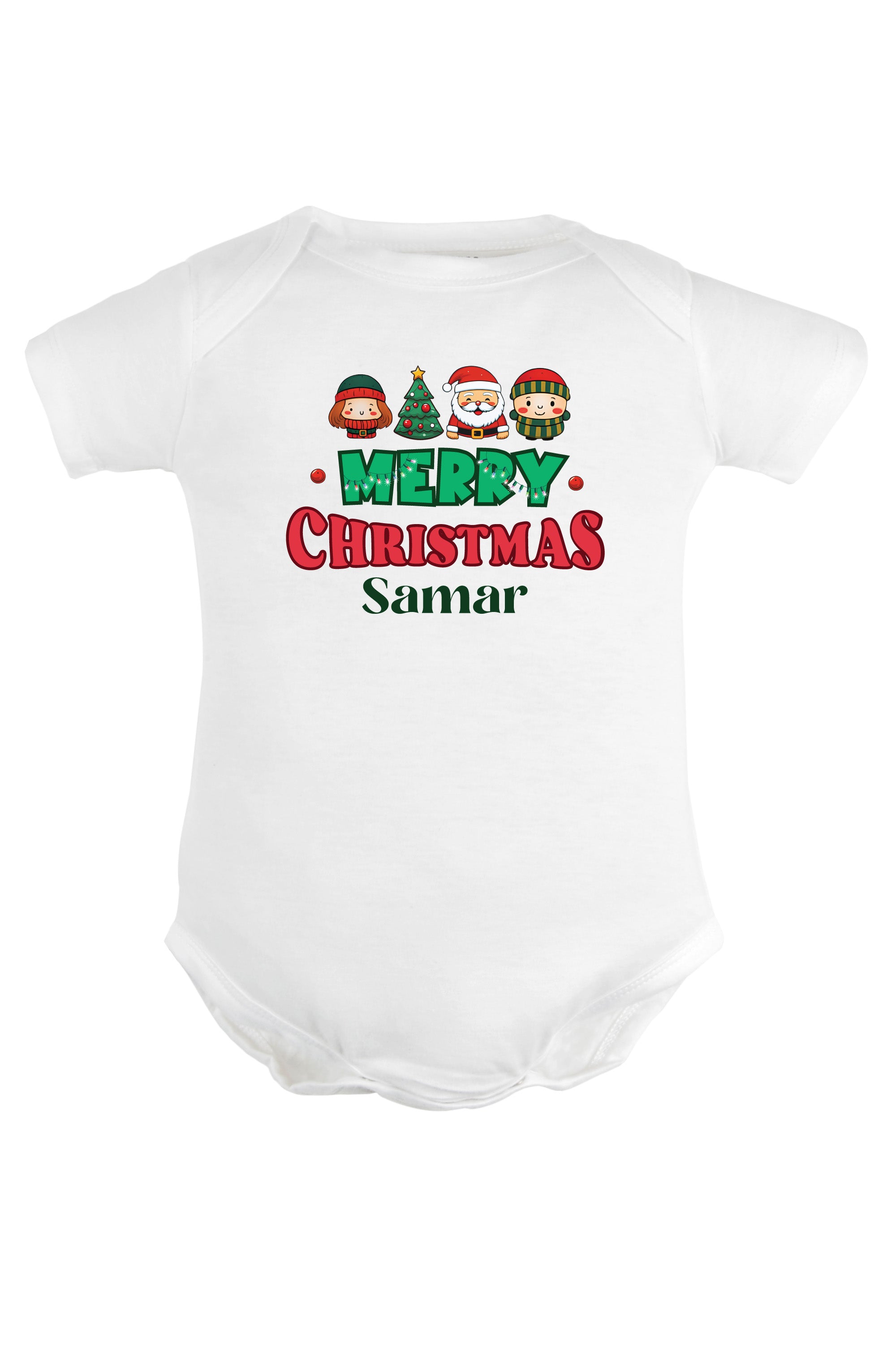 Merry Christmas Baby Romper | Onesies w/ Custom Name