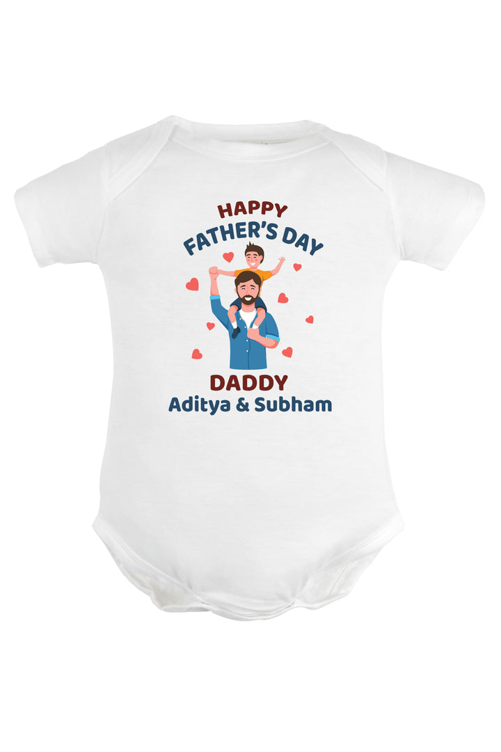 Happy Father's Day Daddy Baby Romper | Onesies w/ Custom Name