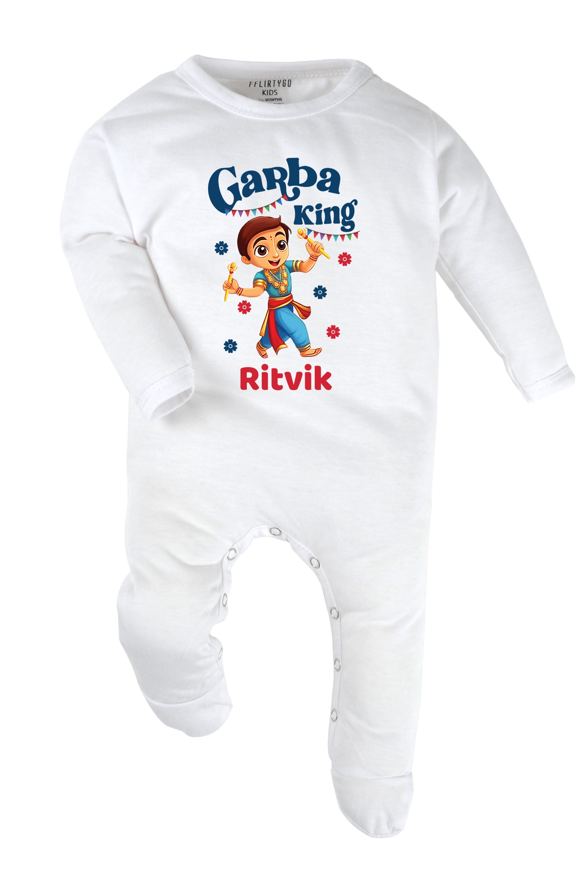 Garba King Baby Romper | Onesies w/ Custom Name