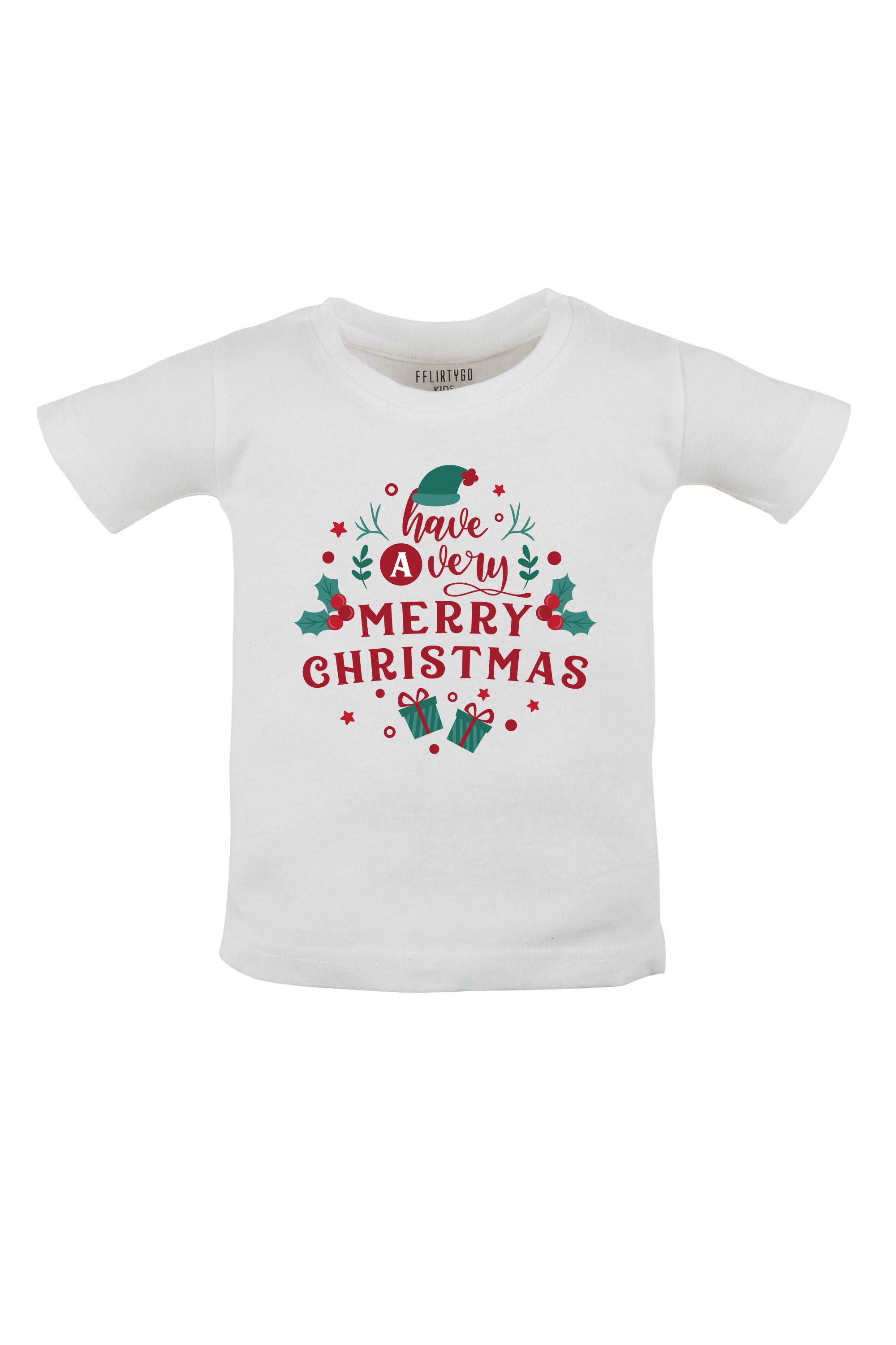 Have A Very Merry Christmas Kids T Shirt w/Custom Name