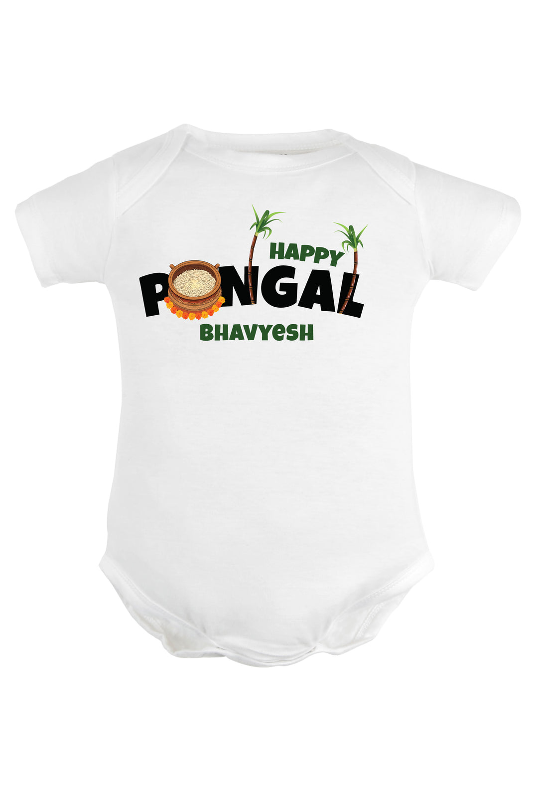 Happy Pongal Baby Romper | Onesies w/ Custom Name