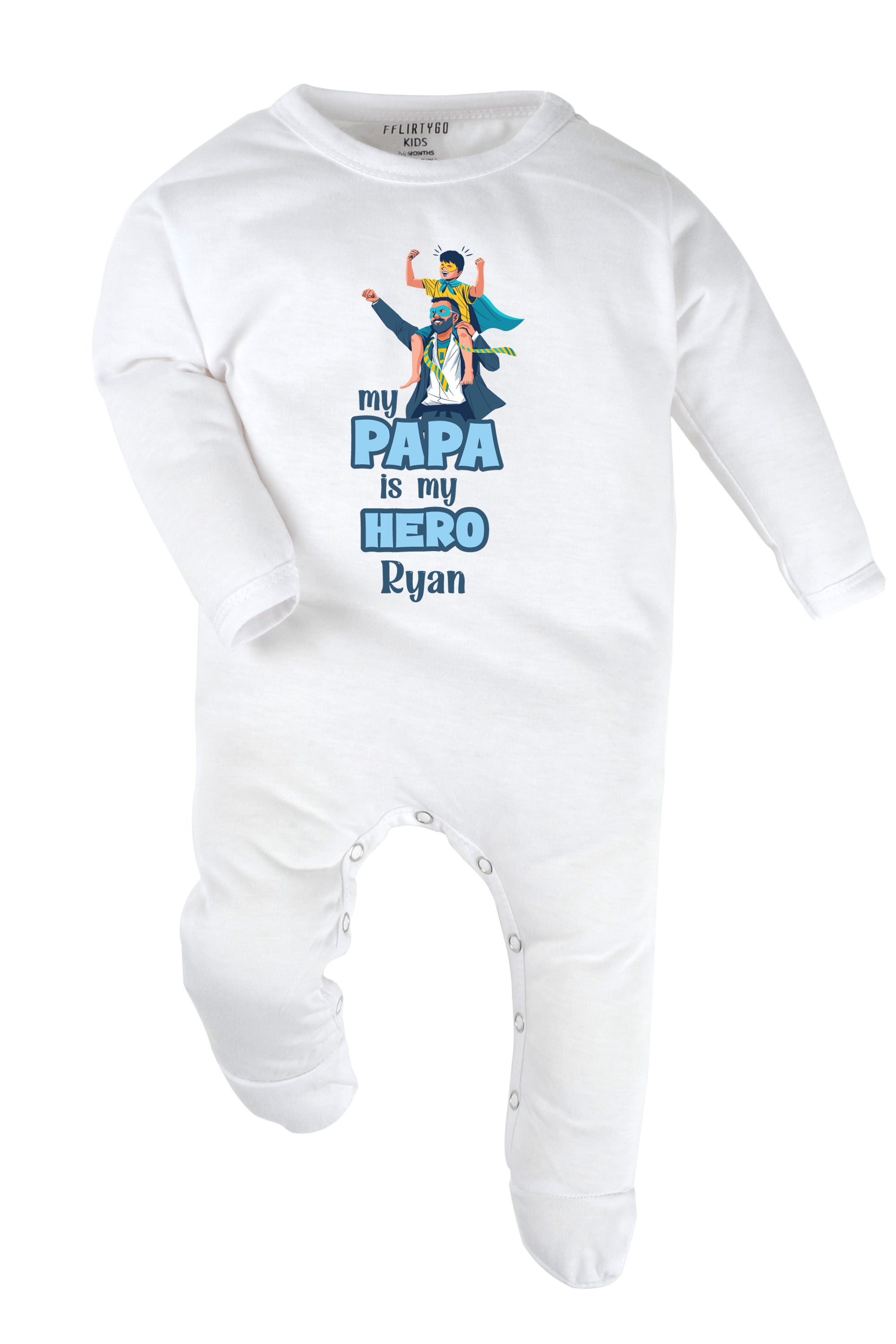 My Papa Is My Hero Baby Romper | Onesies w/ Custom Name