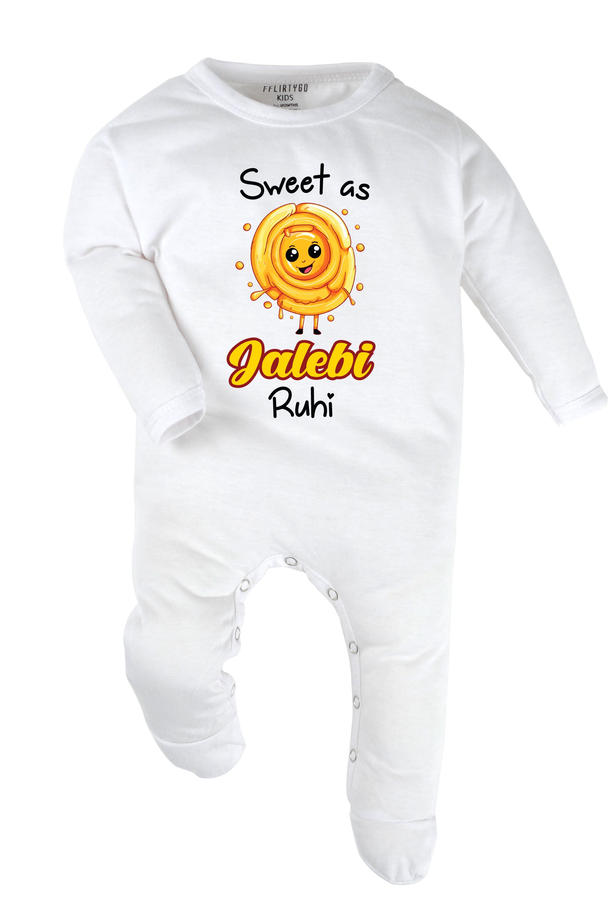 Sweet As Jalebi Baby Romper | Onesies w/ Custom Name