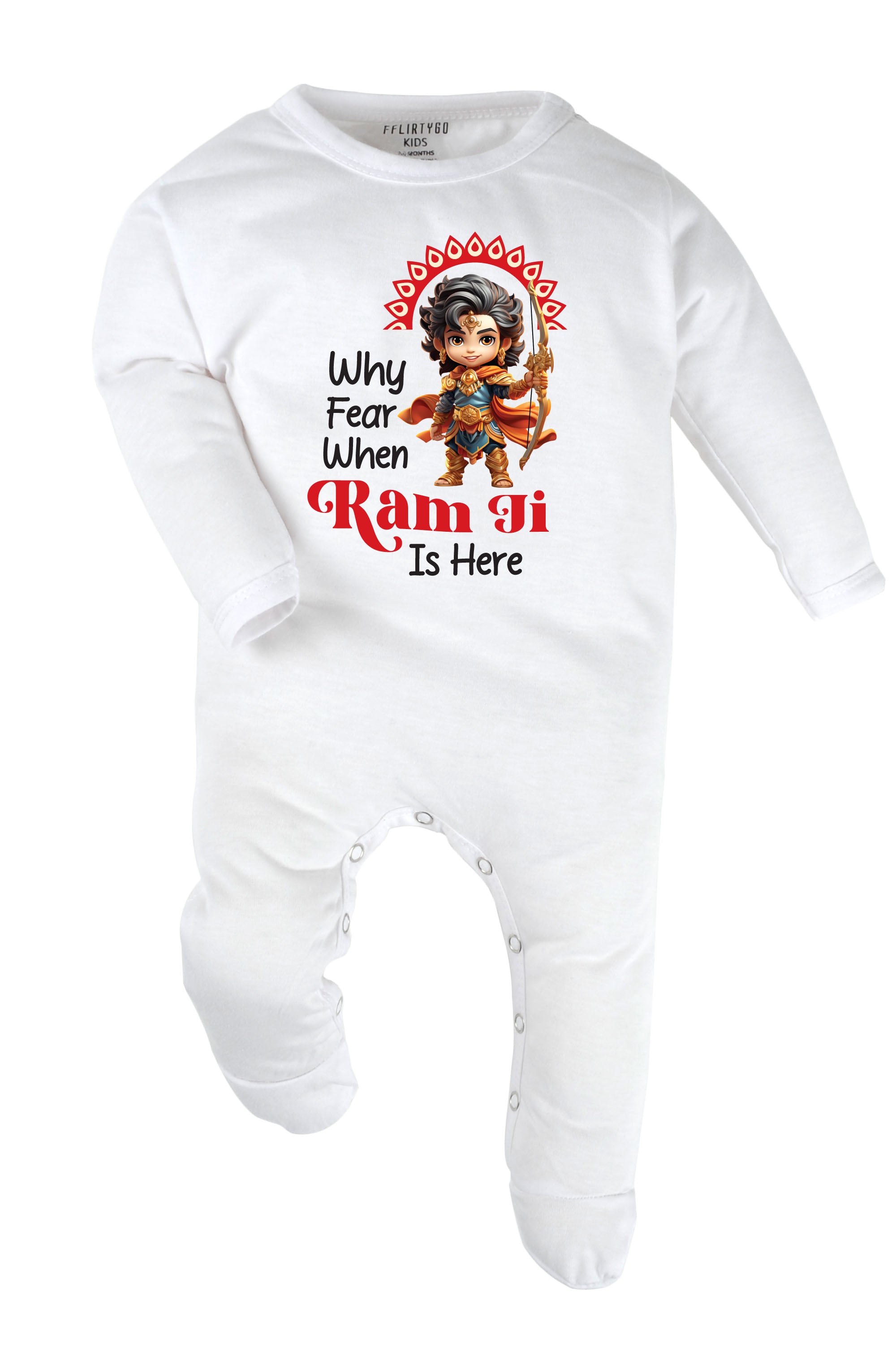 Why Fear When Ram ji Is Here Baby Romper | Onesies