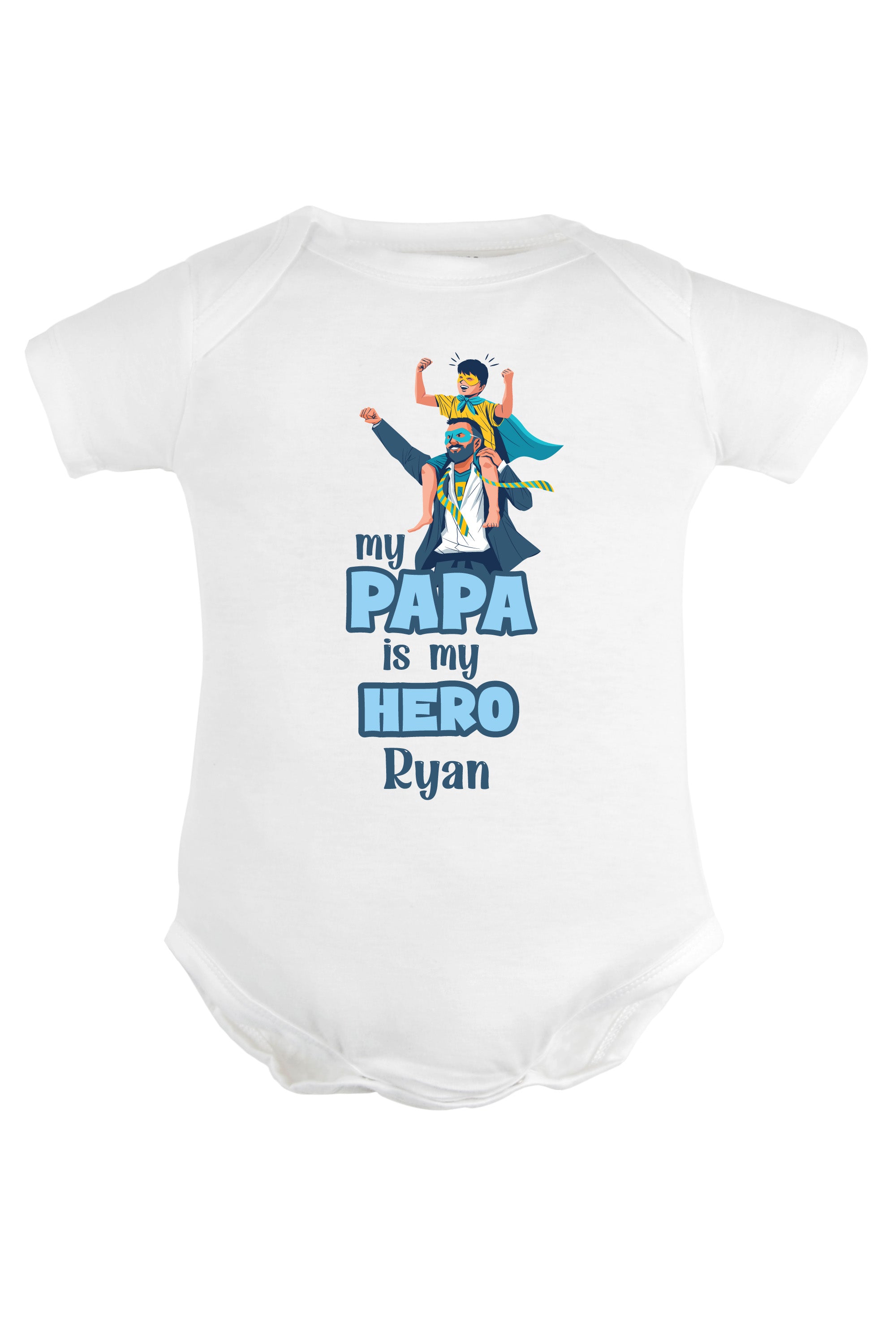 My Papa Is My Hero Baby Romper | Onesies w/ Custom Name