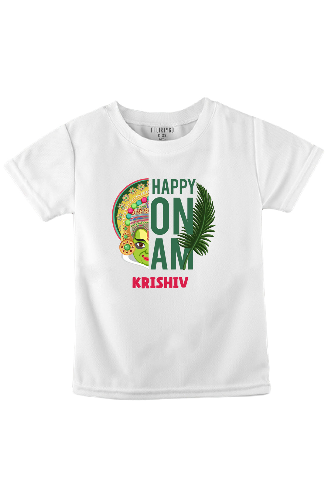 Happy Onam Kids T Shirt w/ Custom Name