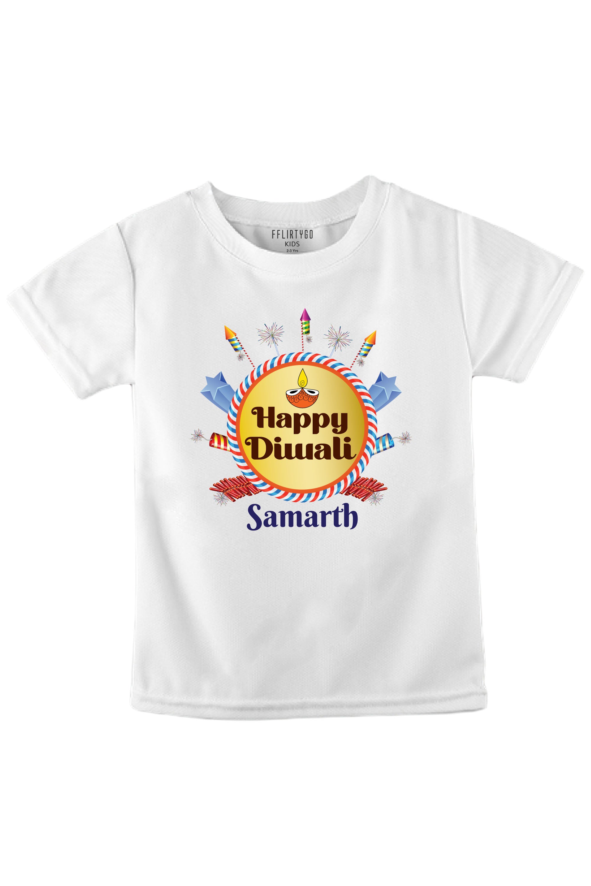 Happy Diwali Kids T Shirt w/ Custom Name