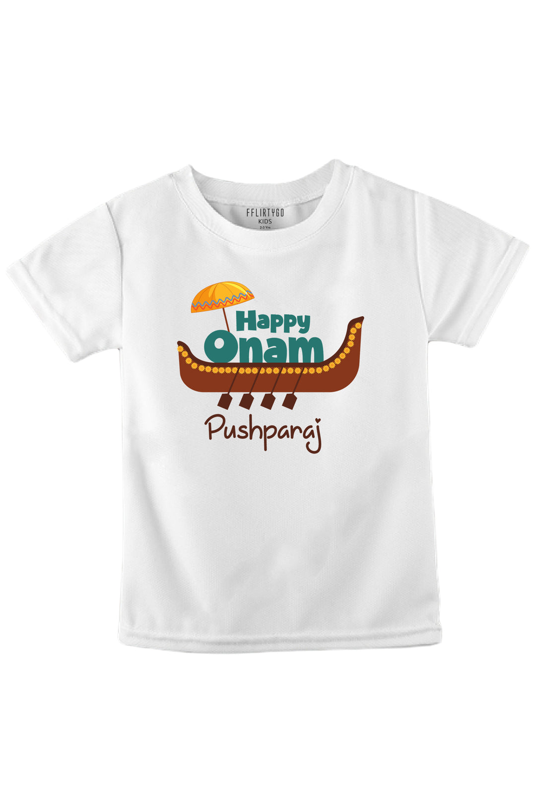 Happy Onam Kids T Shirt w/ Custom Name