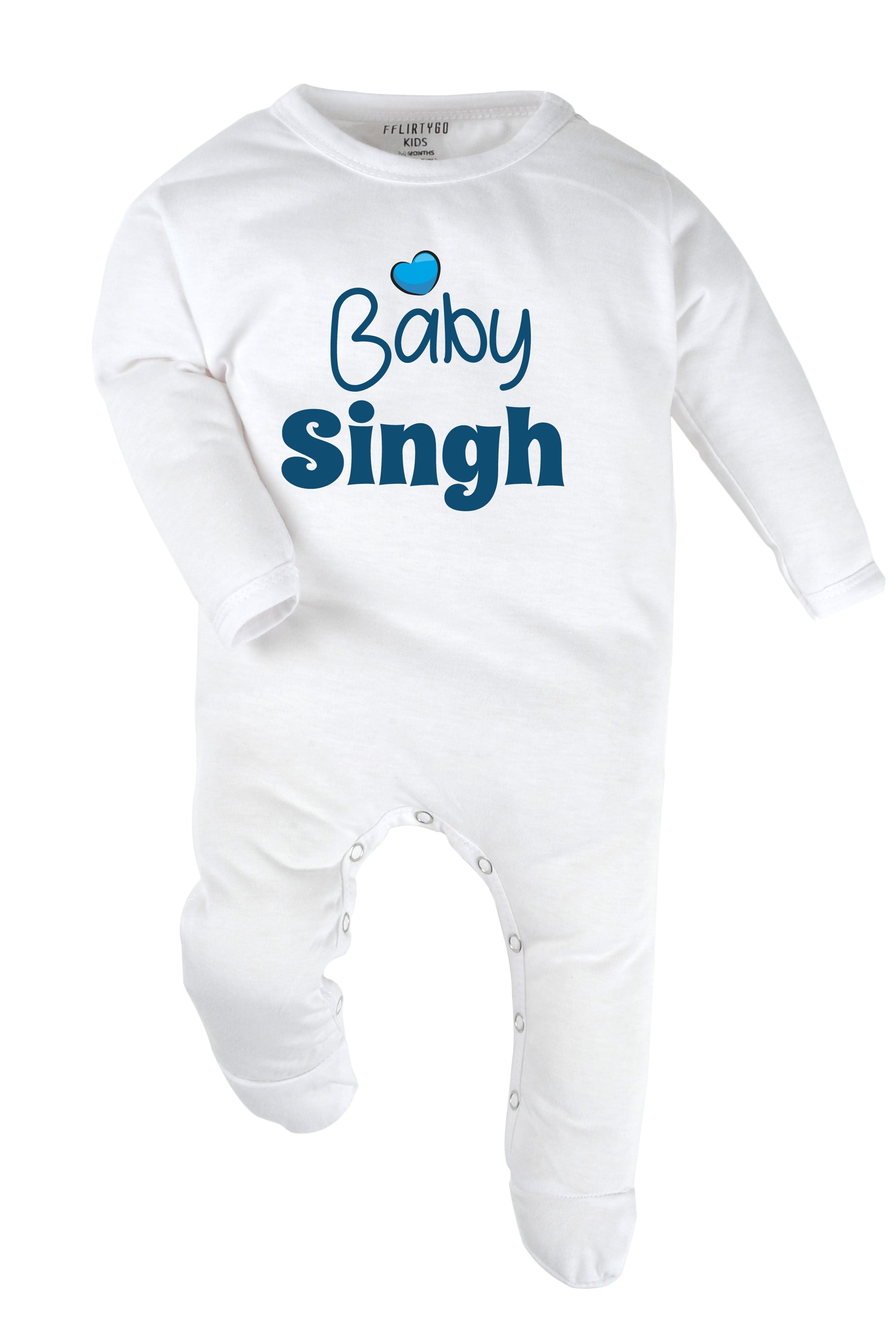 Baby (Blue) Custom Surname Baby Romper | Onesies