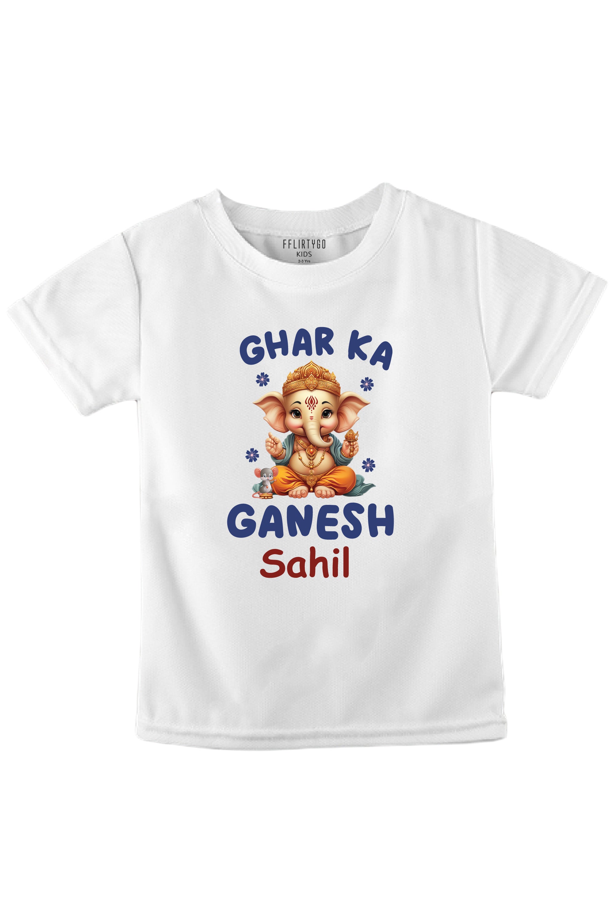 Ghar ka Ganesh Kids T Shirt w/ Custom Name