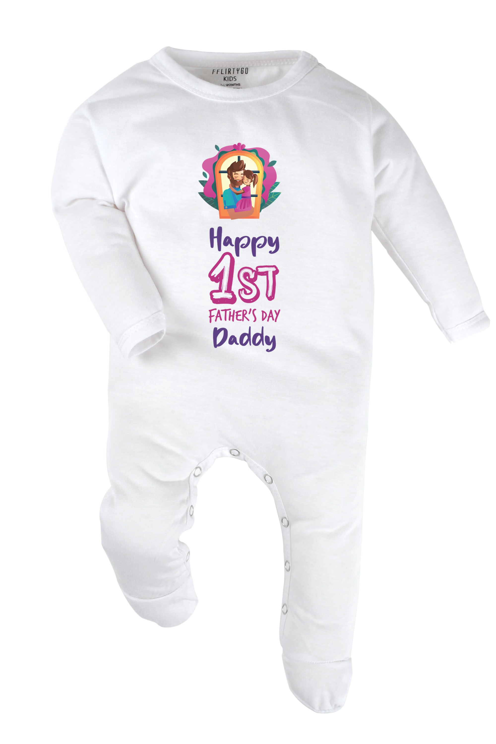 Happy 1st Father's Day Daddy Baby Romper | Onesies