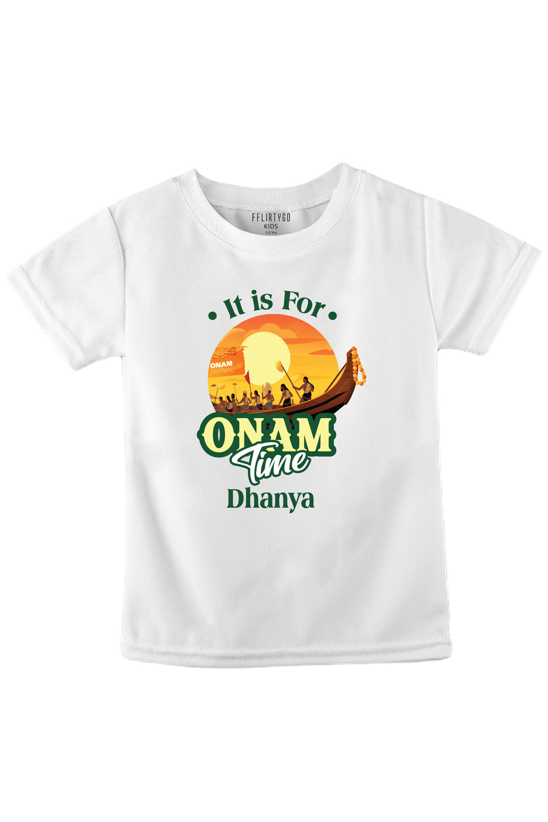 It Is For Onam Time Kids T Shirt w/ Custom Name