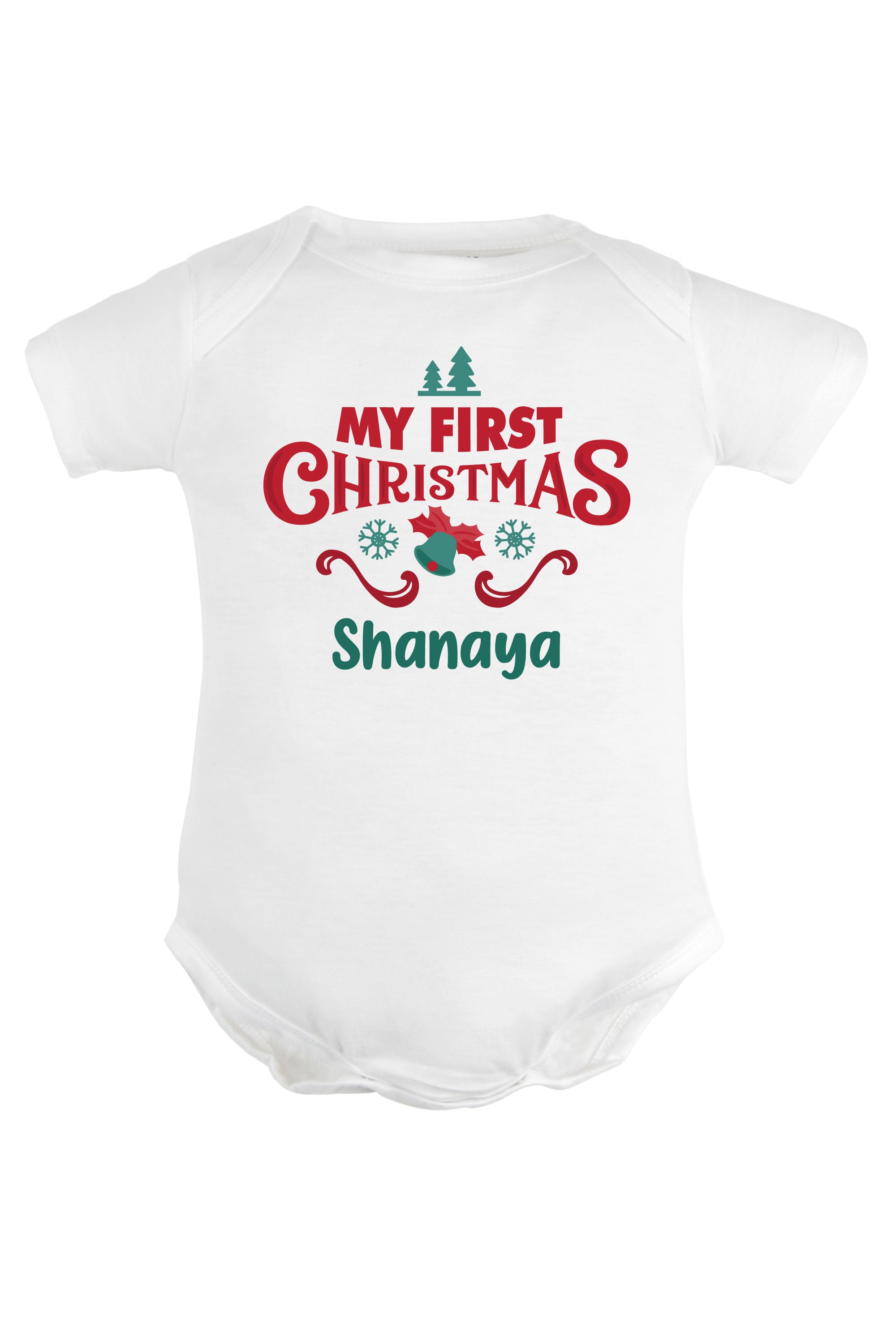 My First Christmas Baby Romper | Onesies w/ Custom Name