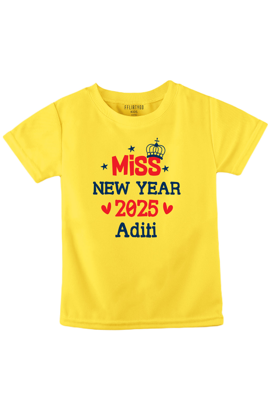 Miss New Year 2025 Kids T Shirt w/ Custom Name